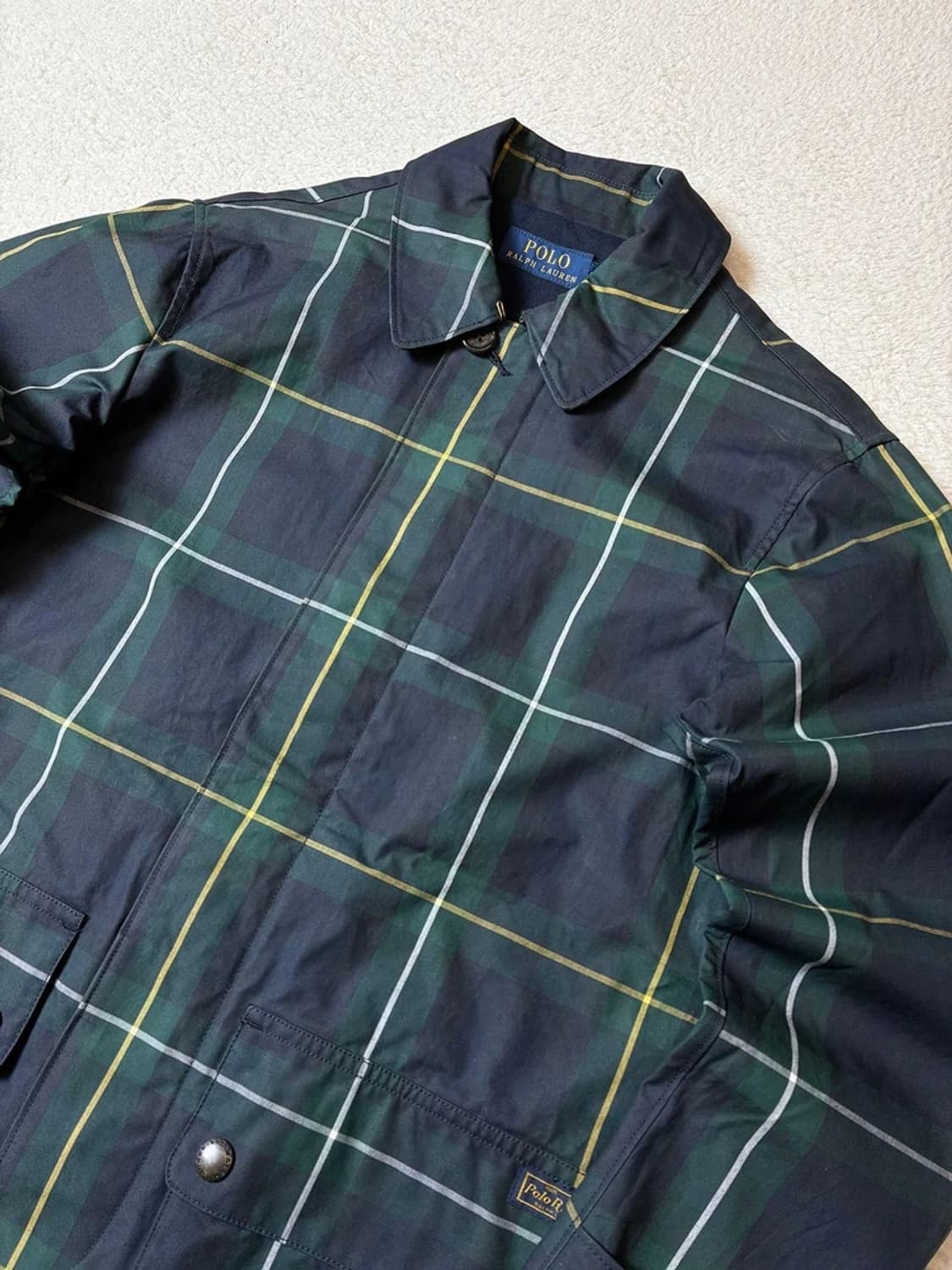 폴로 랄프로렌 블랙와치 타탄체크 레인코트 PN7485 상품이미지2