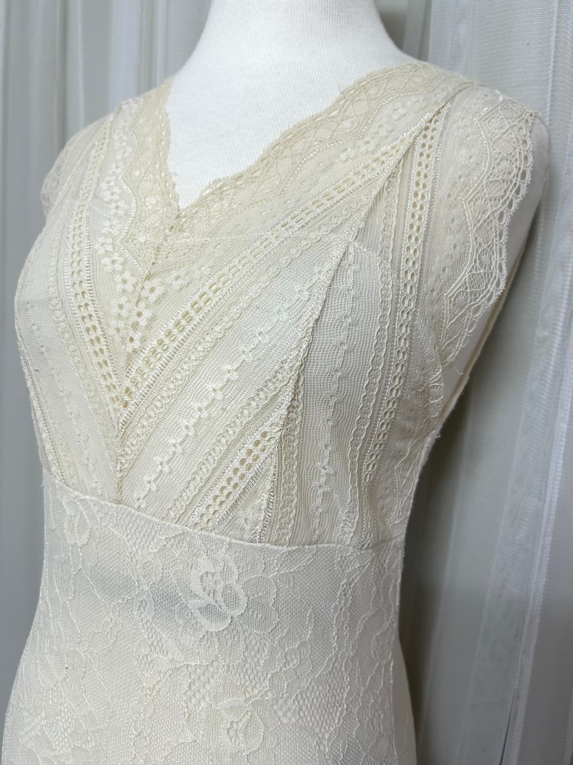 Rope picnic 아이보리 플라워 레이스 슬립 나시 상품이미지1