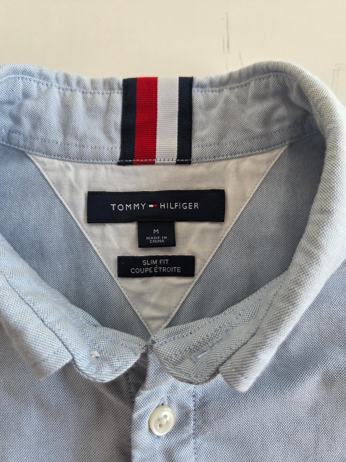 타미힐피거 옥스포드 타미힐피거 스트라이프 셔츠 연청 M 상품이미지4