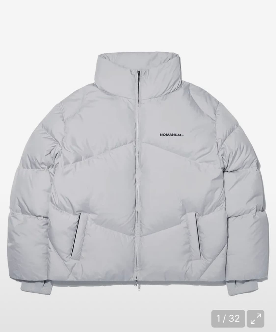 노매뉴얼 패딩 매트그레이 M사이즈 상품이미지1