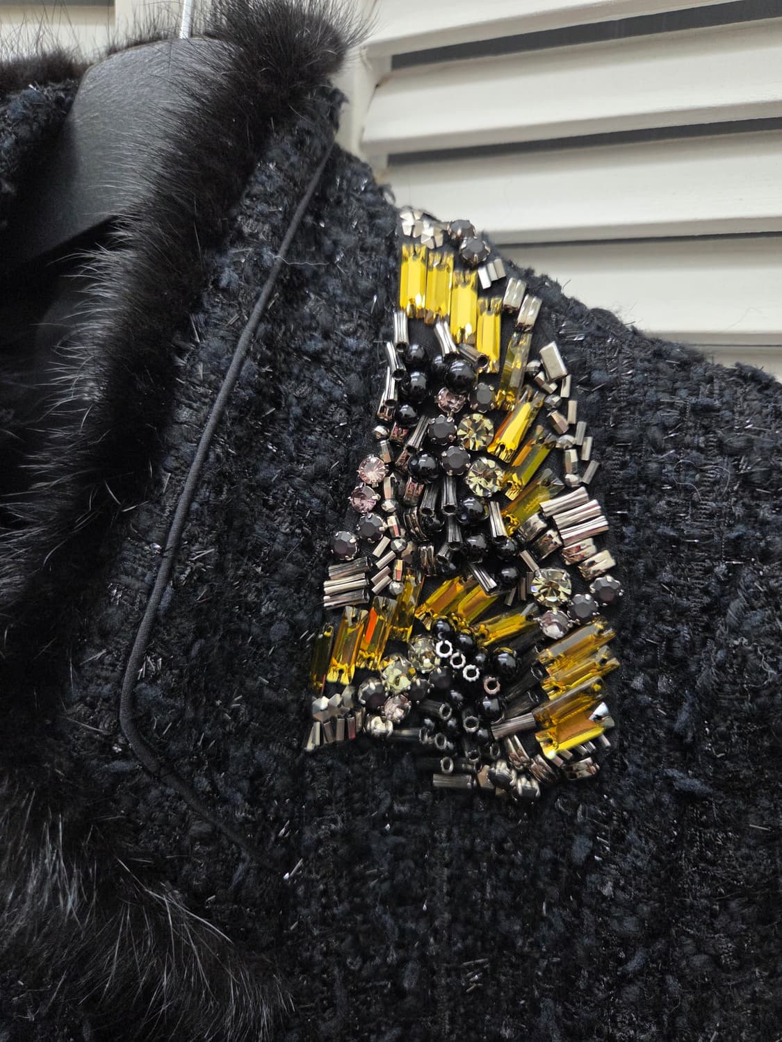 오브제 밍크 트리밍 울 싱글 코트 상품이미지3