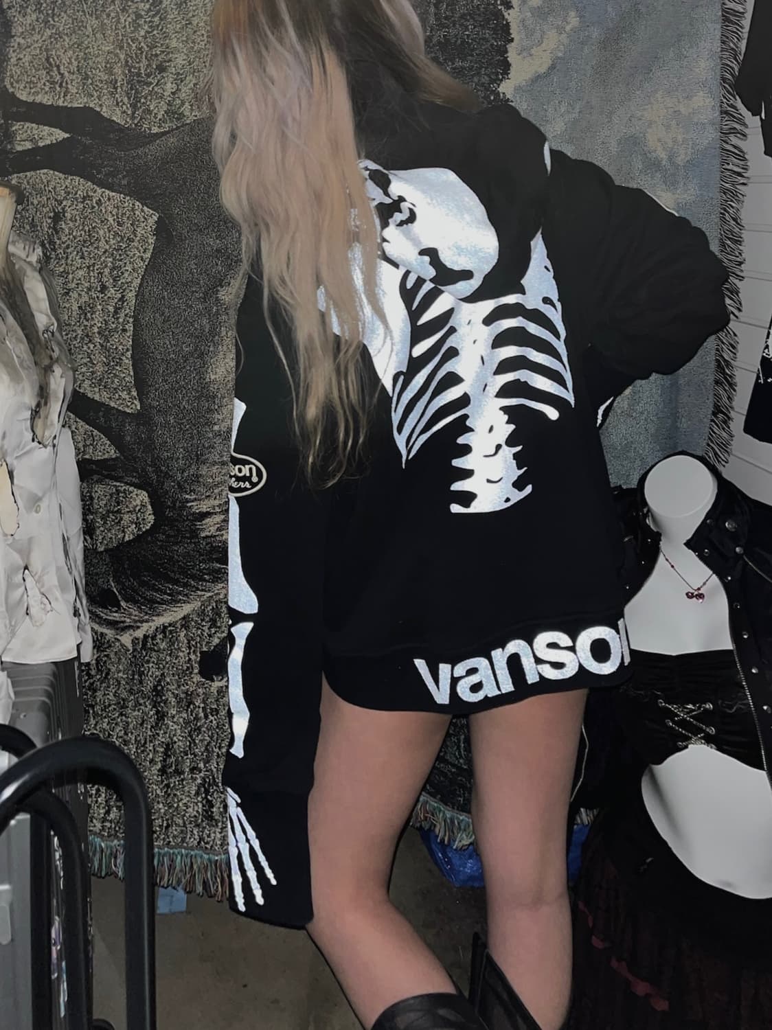 밴슨 오버핏 풀 아트워크 본 후드집업 상품이미지2