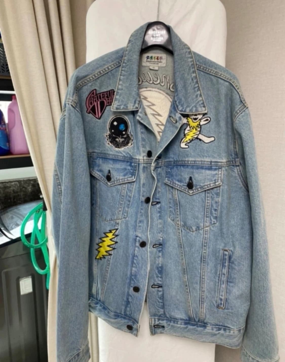 [XL] 디스이즈네버뎃 x 그레이트풀 데드 라이트닝 트러커 자켓 워시드  상품이미지2