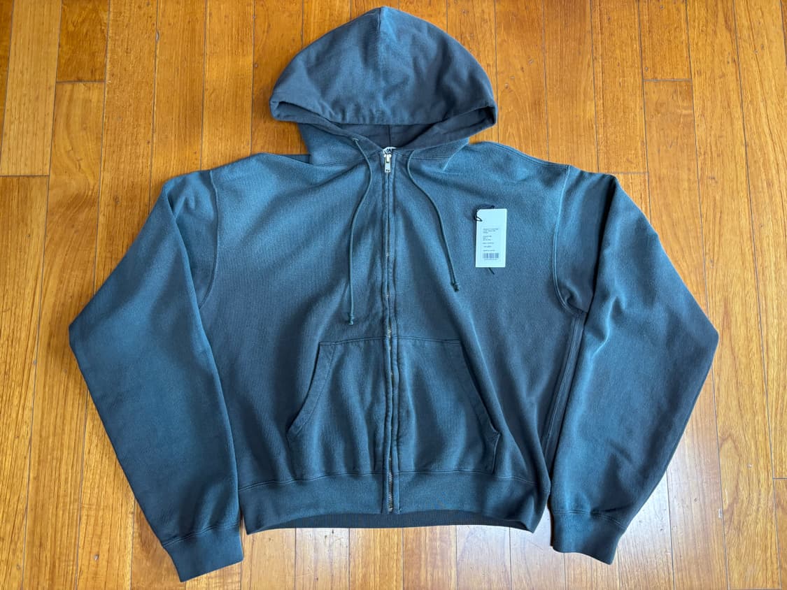 [4] 25aw 오라리 다이드 피마 스웻 후드집업 잉크블랙 상품이미지2