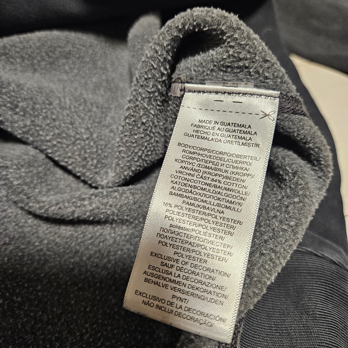 폴로 가먼트다이 맨투맨 - 폴로 블랙 /M사이즈 상품이미지4