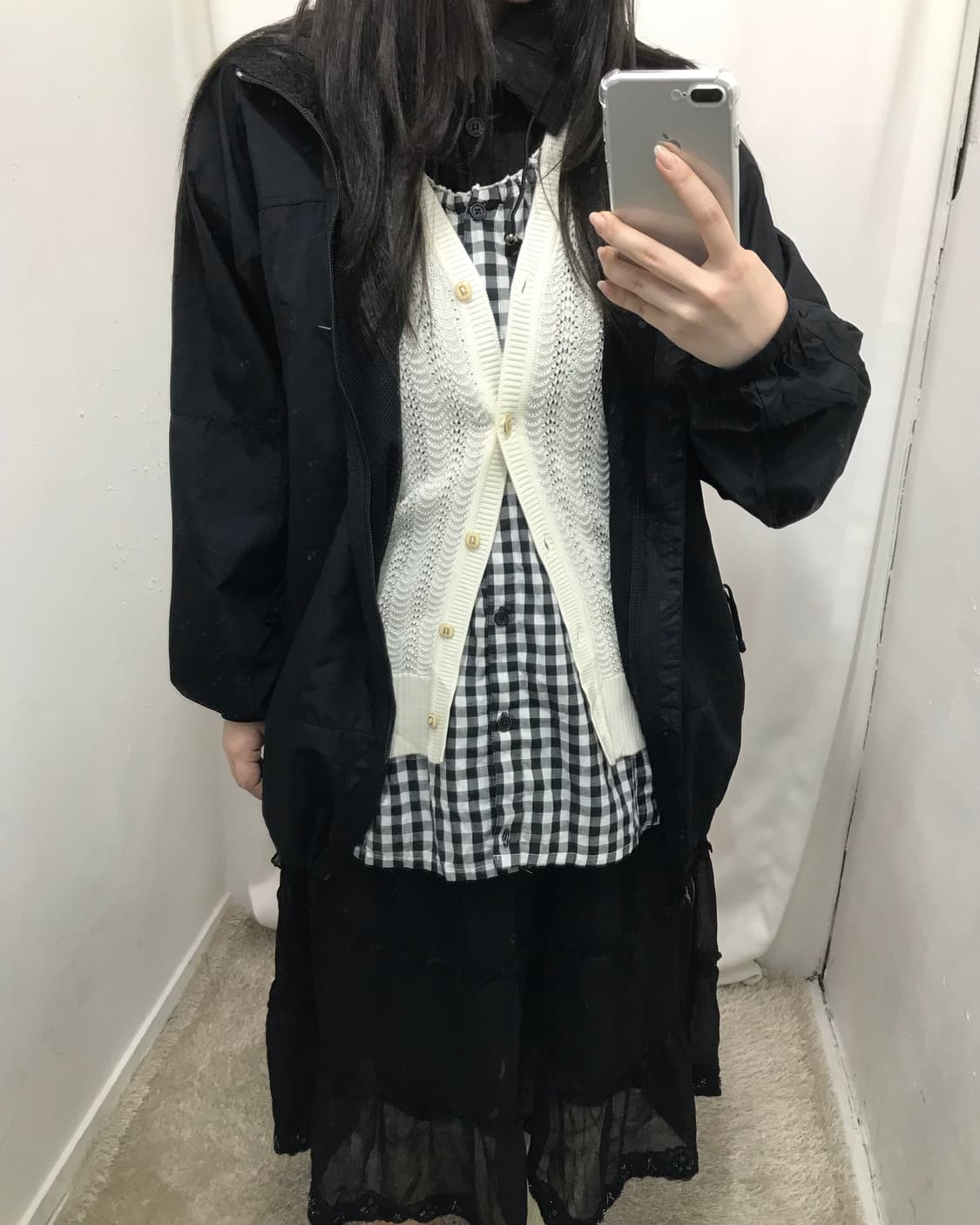 깅엄 체크 모리 코디 세트 🤍 상품이미지3