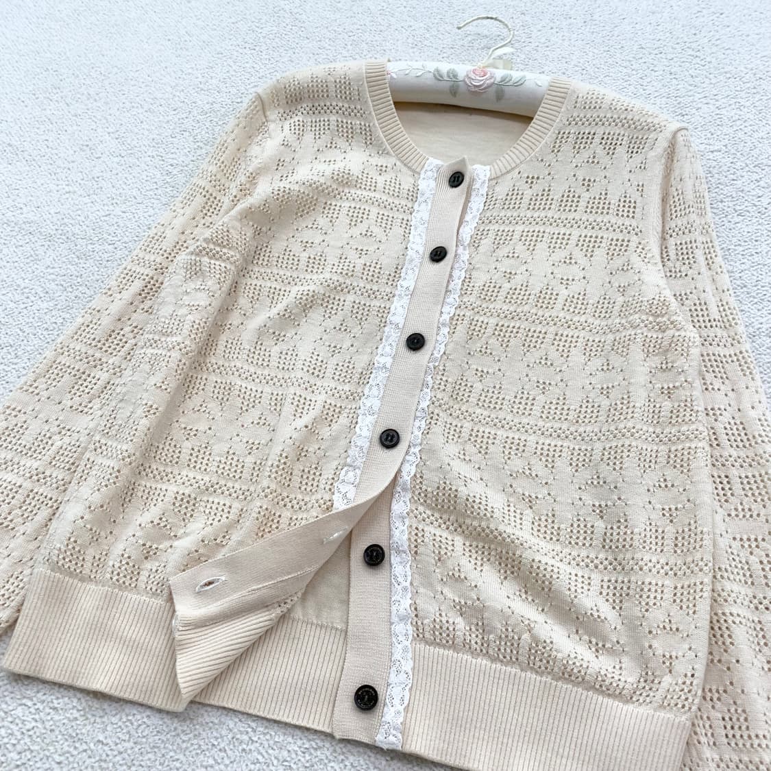 Burberry ♥ 버버리 크림아이보리 레이스 가디건 상품이미지4