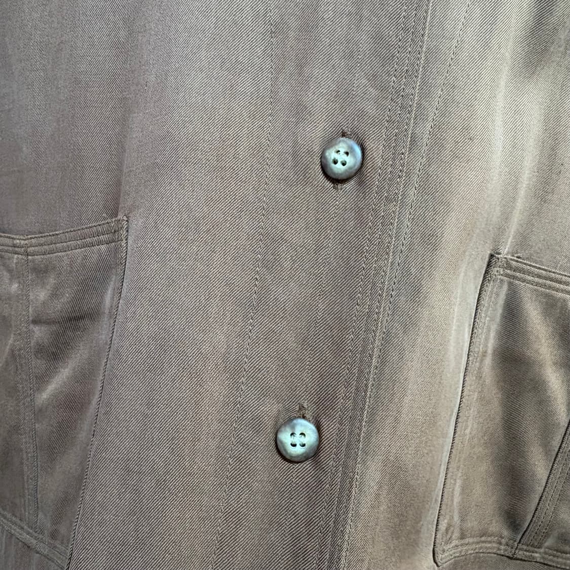 일본빈티지 브라운 클래식 실크 셔츠 남방 상품이미지4