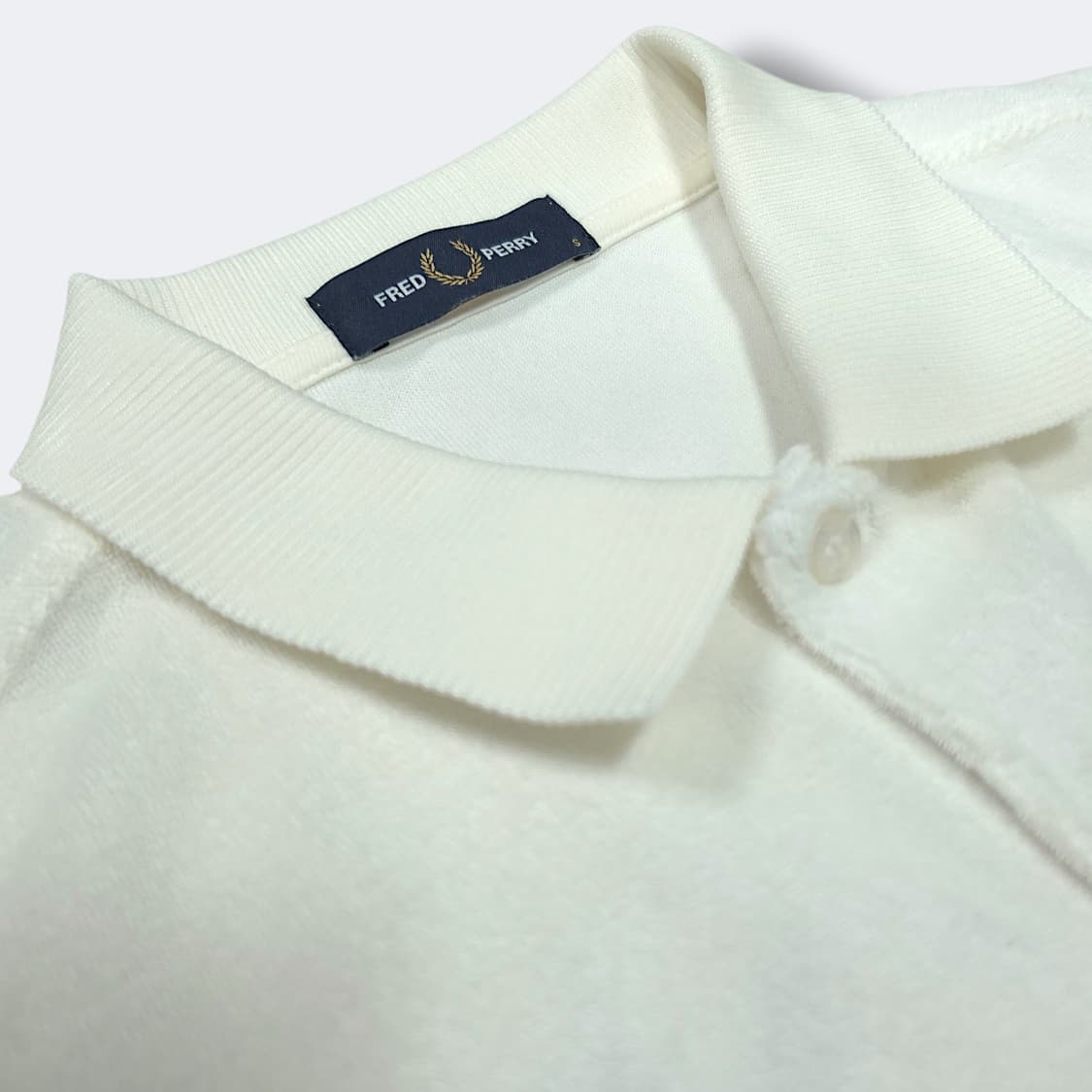 [S] 프레드페리 화이트 로렐 리스 테리 PK 반팔 카라티셔츠 상품이미지8