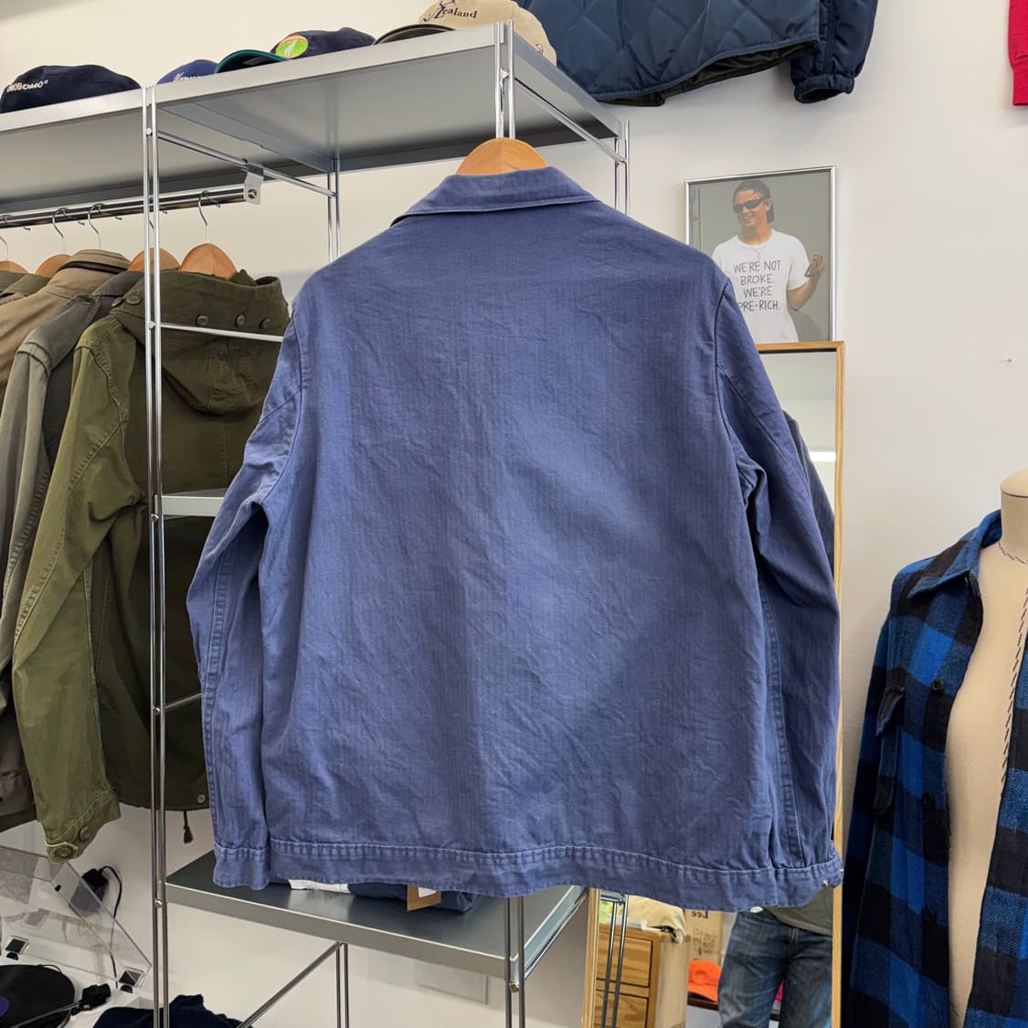 80s 놀스킨 Norskin 독일 우체국 프렌치 워크 자켓 (L) 상품이미지3