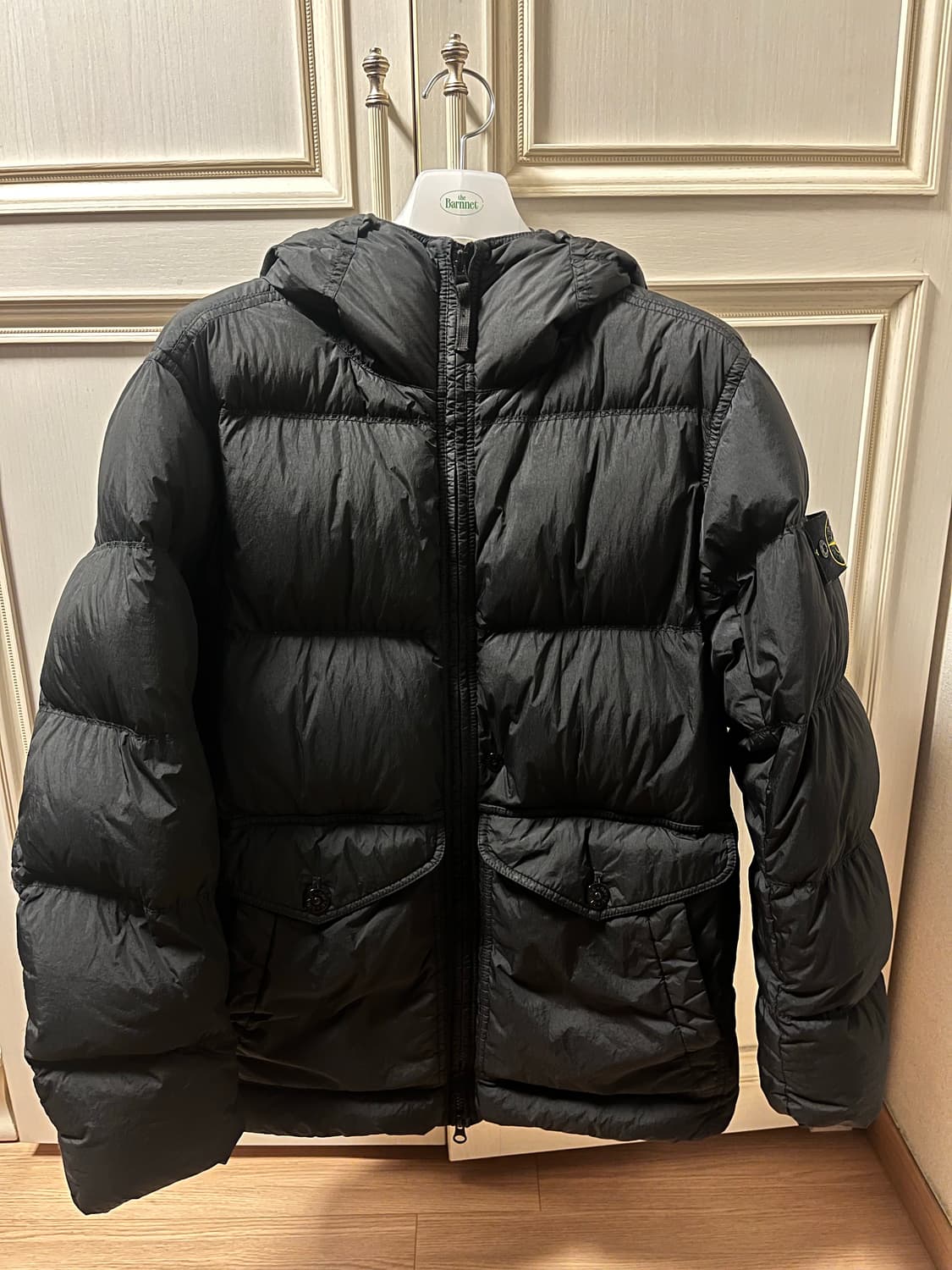 스톤아일랜드 크링클랩스 후드 다운 자켓 블랙 24fw S사이즈 상품이미지1