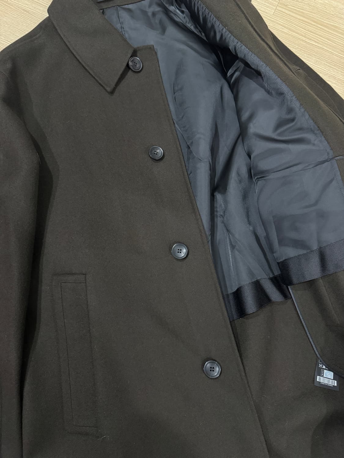 [100] 지오송지오 25FW 발마칸 핸드메이드 코트 다크브라운 상품이미지5