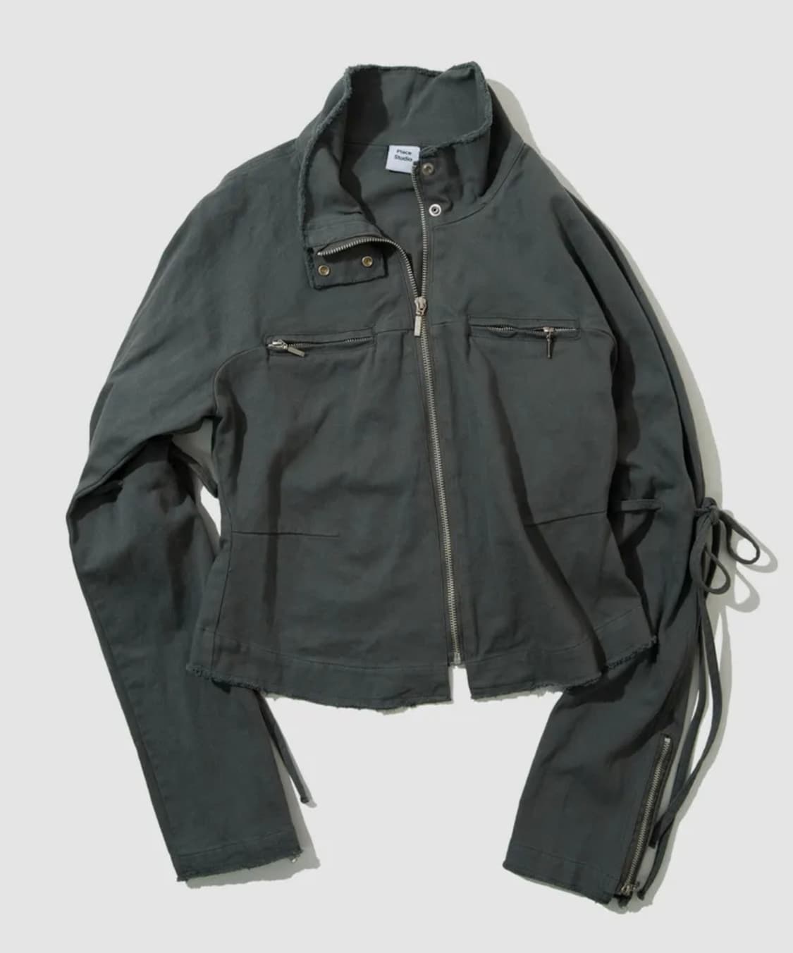 플레이스 스튜디오 데미지 빈티지 워싱스트링 라인 코튼 집업 자켓 상품이미지1