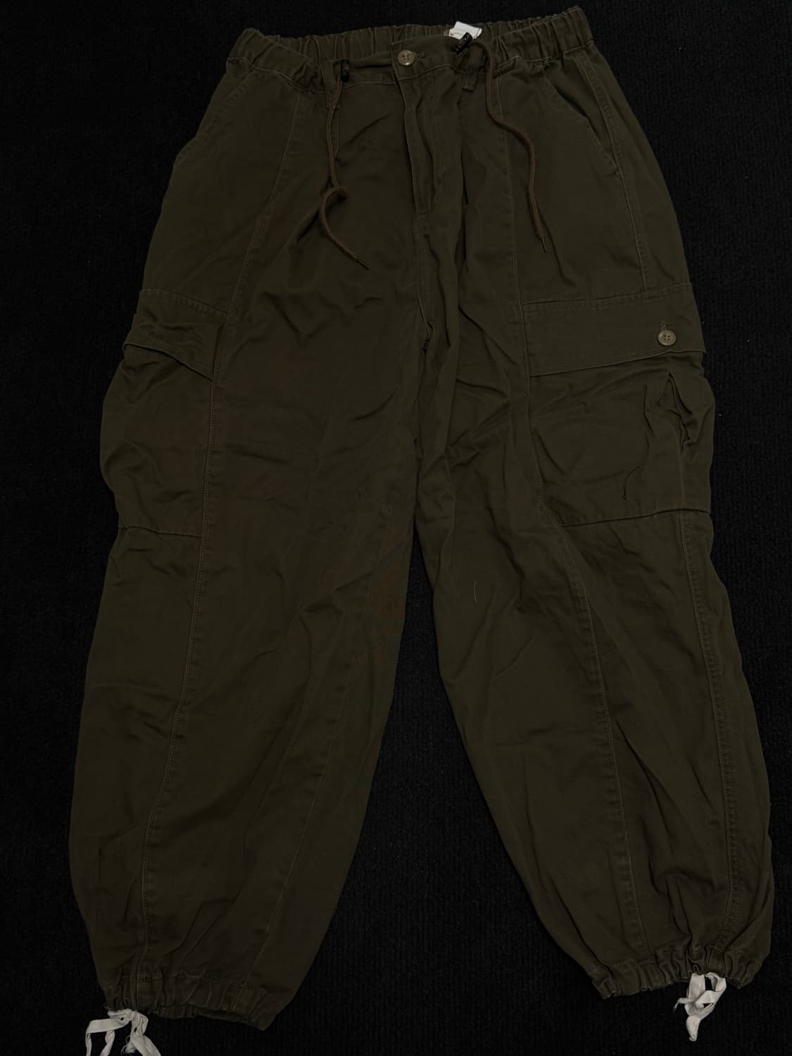 빈티지 와투케 브라운 와이드 카고팬츠 와걸 큐빈 오공이 파우닝 상품이미지1