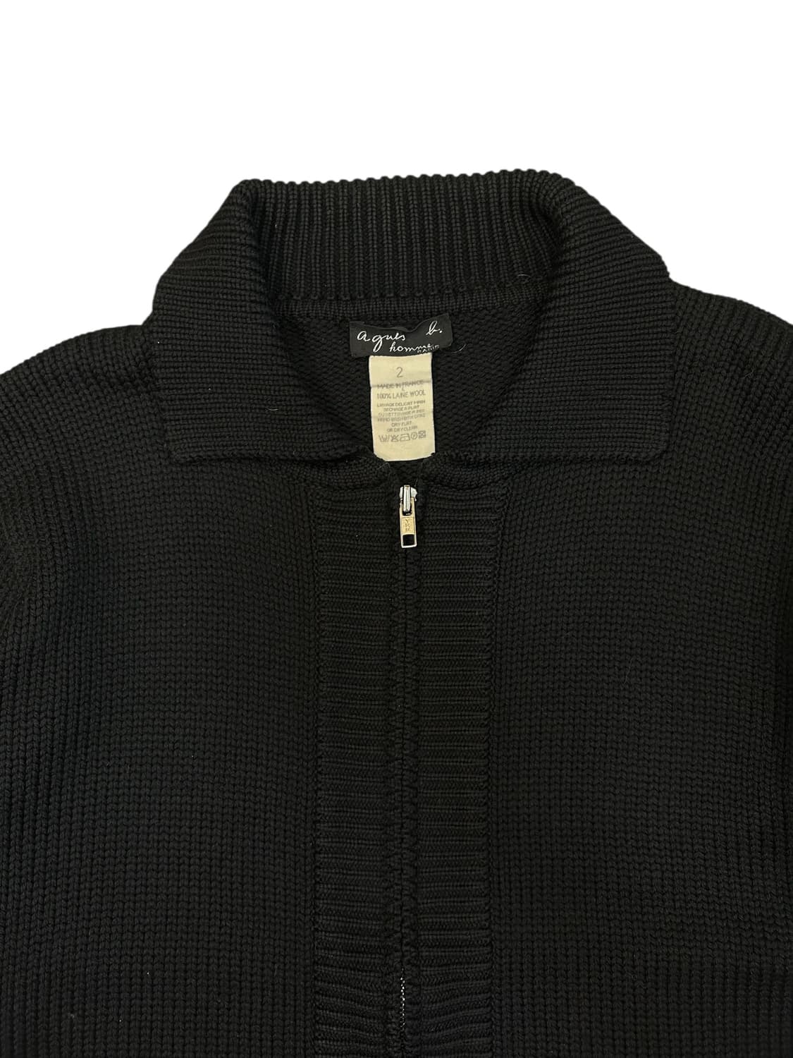 agnes b Zip Wool Knit Cardigan 상품이미지3