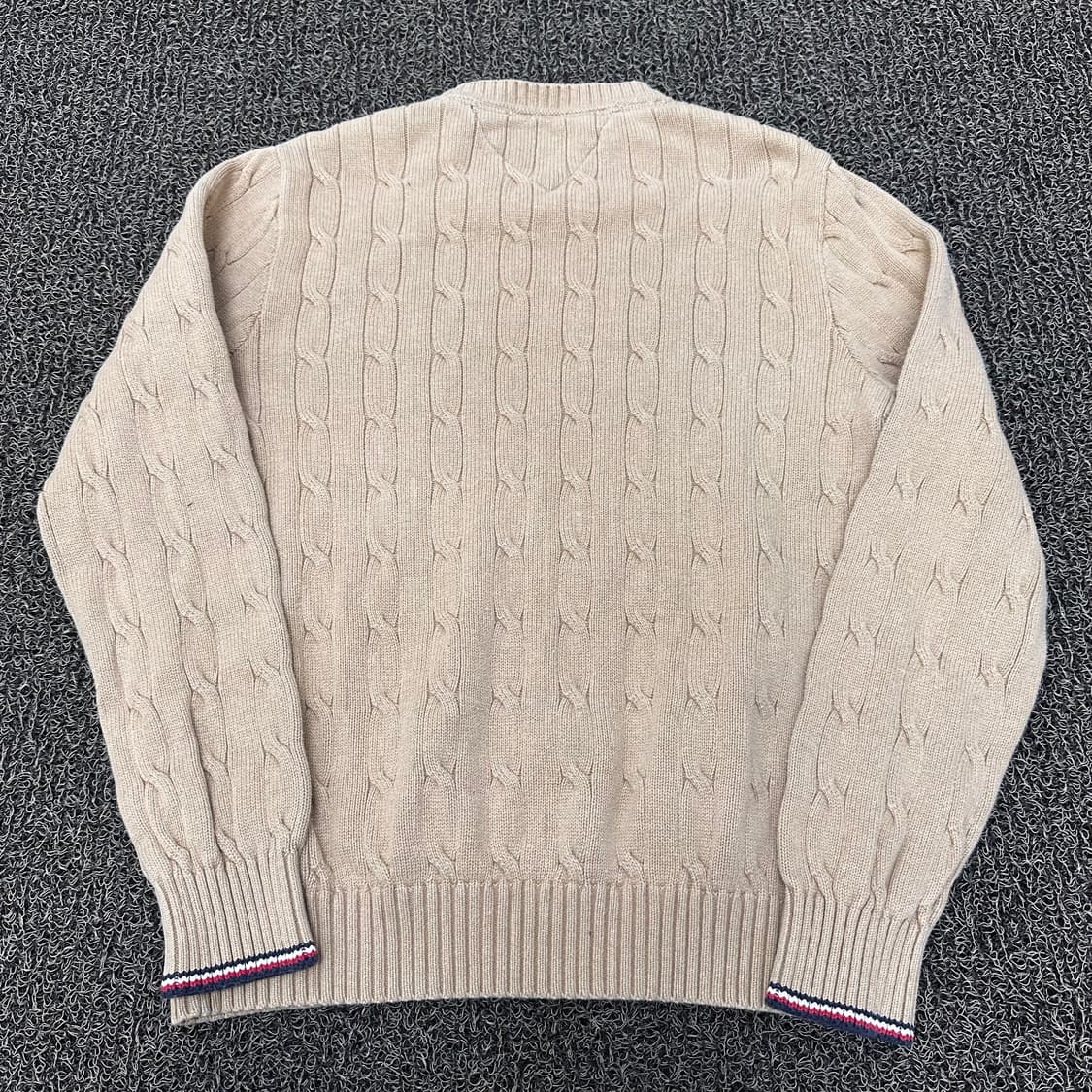 타미힐피거 케이블 꽈배기 여성 니트 베이지 M 상품이미지6