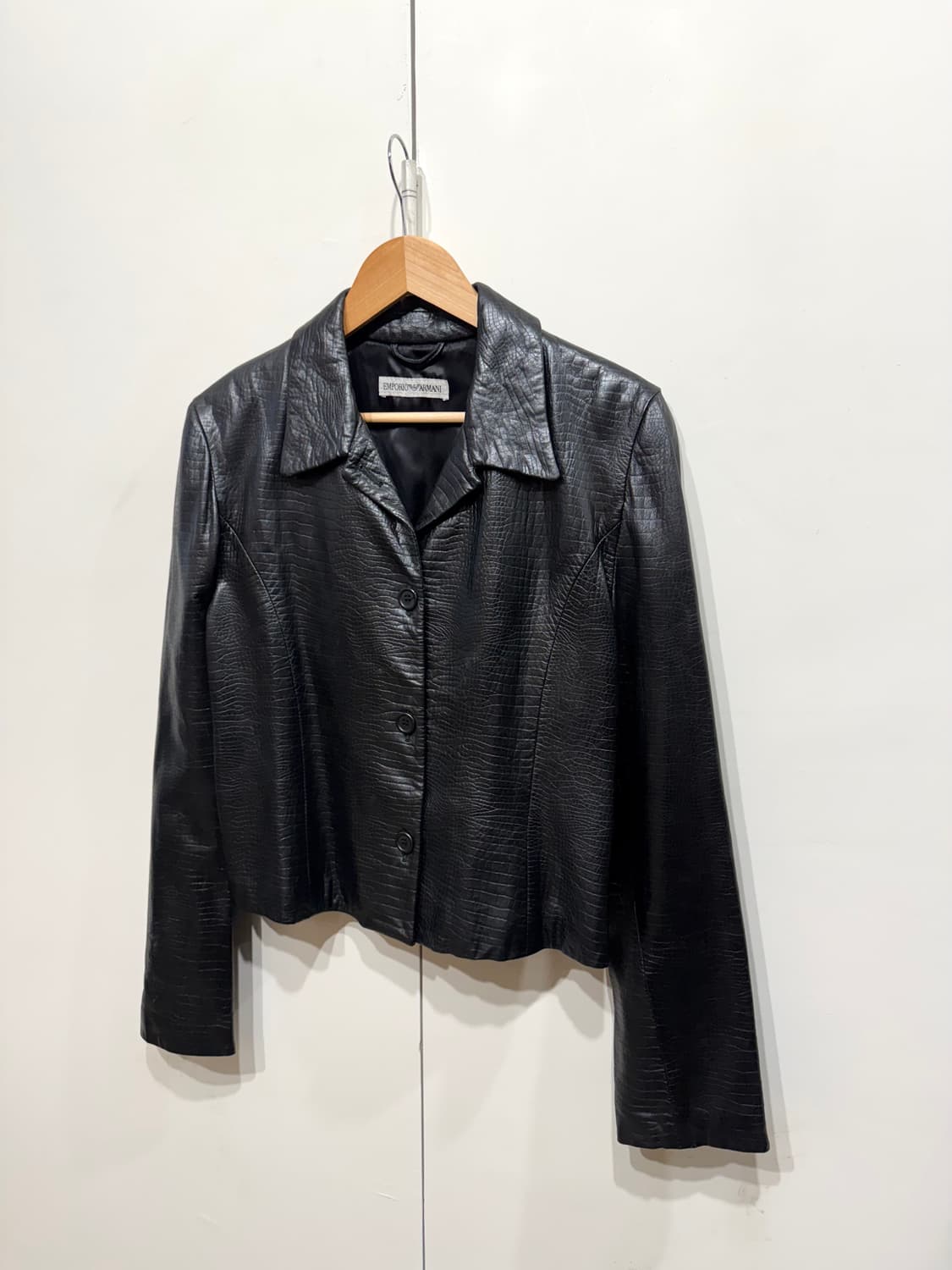 90's 엠포리오 아르마니 램스킨 레더 자켓 상품이미지2