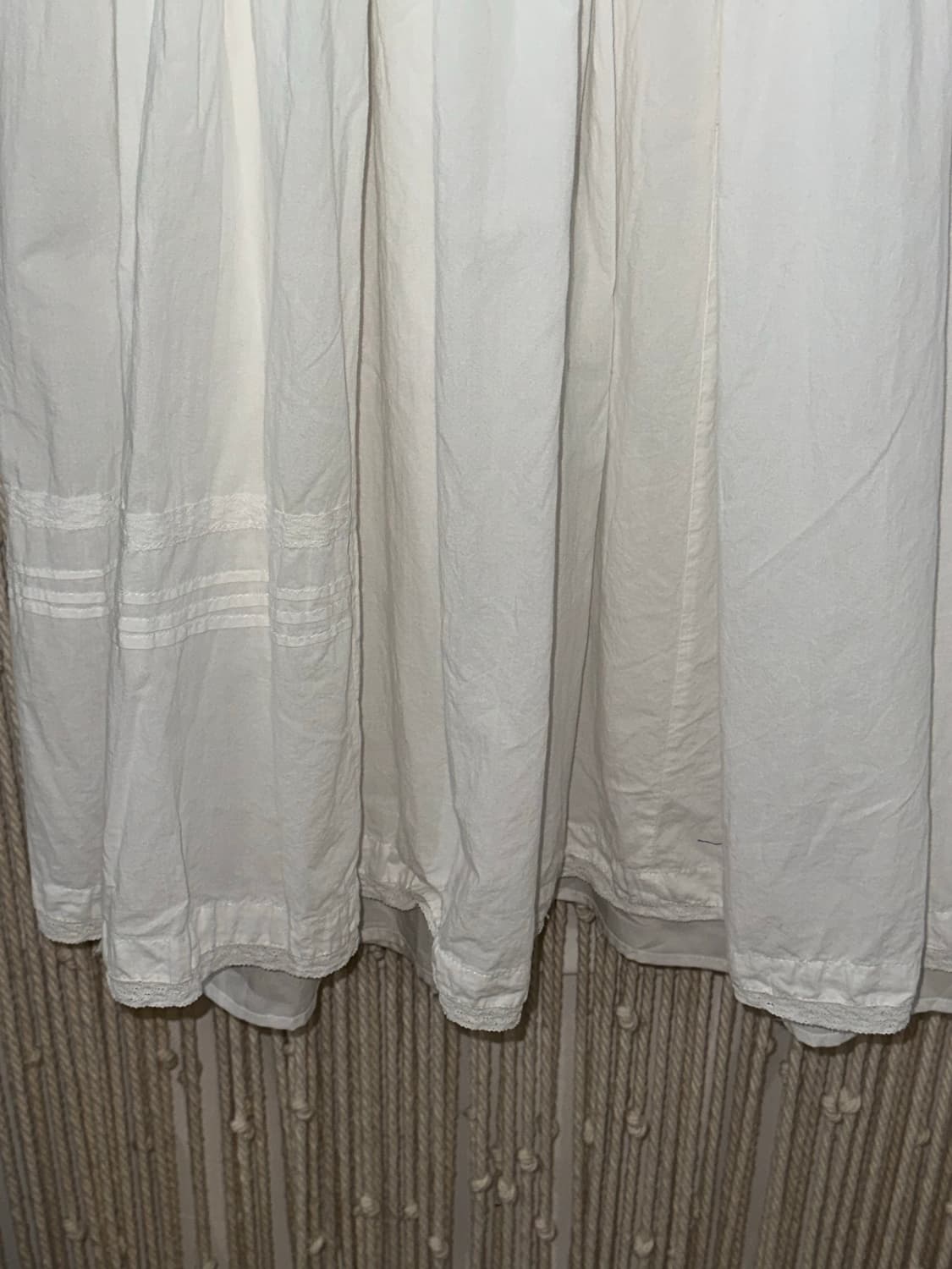 내추럴 아이보리 밴딩 플레어 롱스커트 상품이미지2