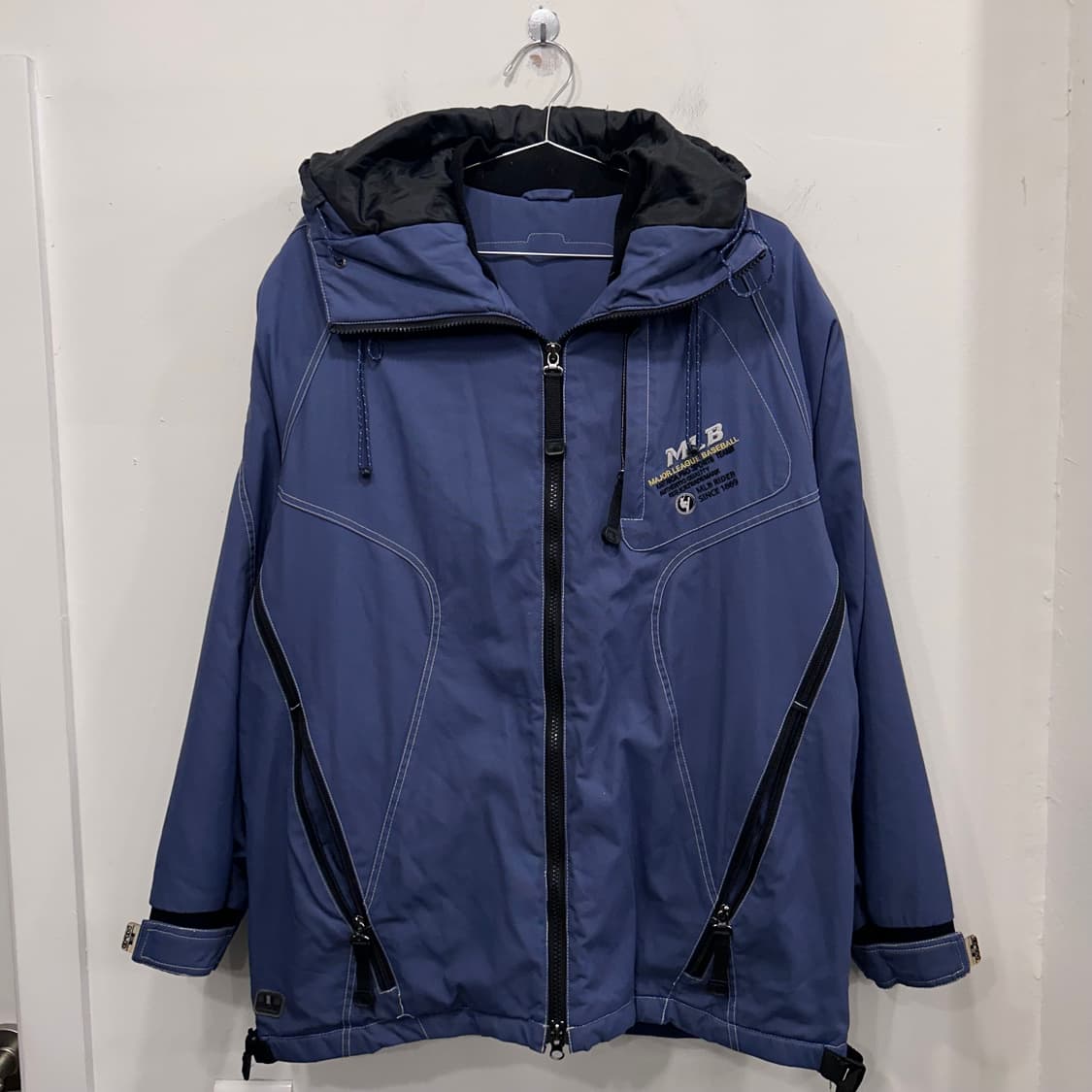 MLB 라이더 스티치 올드스쿨 후드 바람막이 자켓 상품이미지2