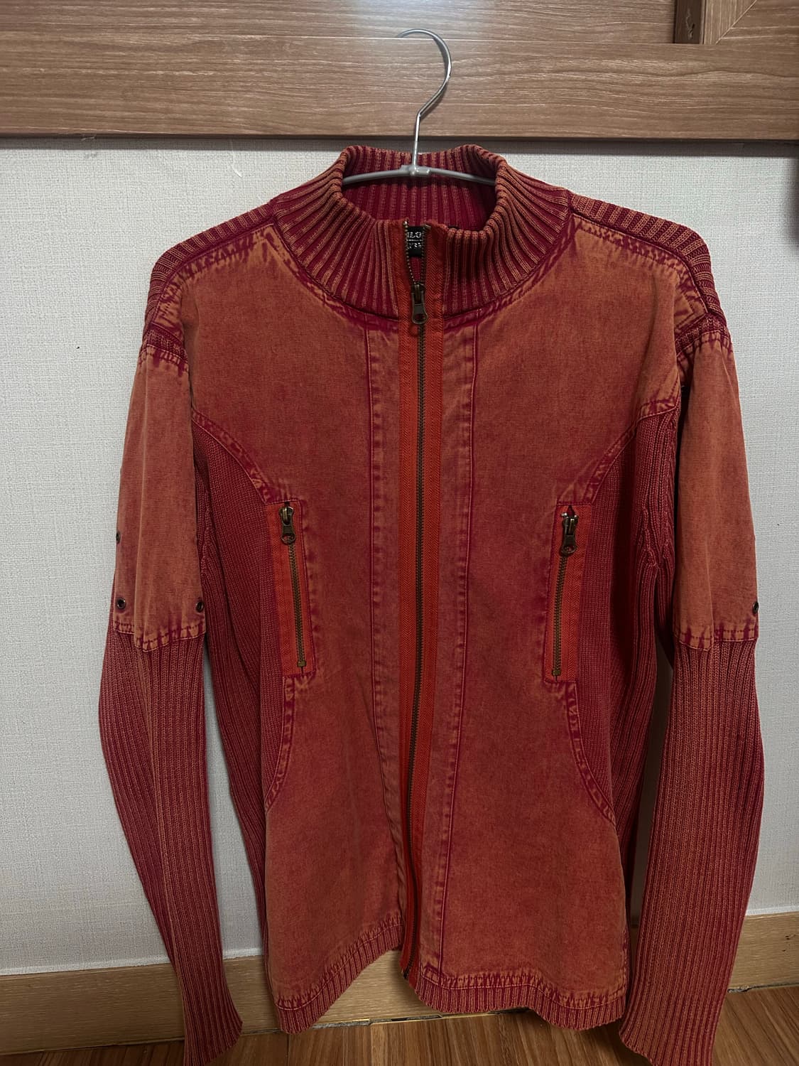 빈티지 레드 집업 자켓 상품이미지1