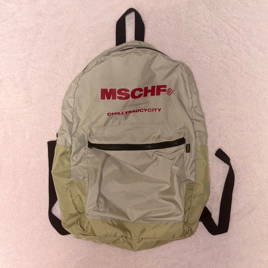 미스치프 18ss 나일론 백팩 베이지 상품이미지2