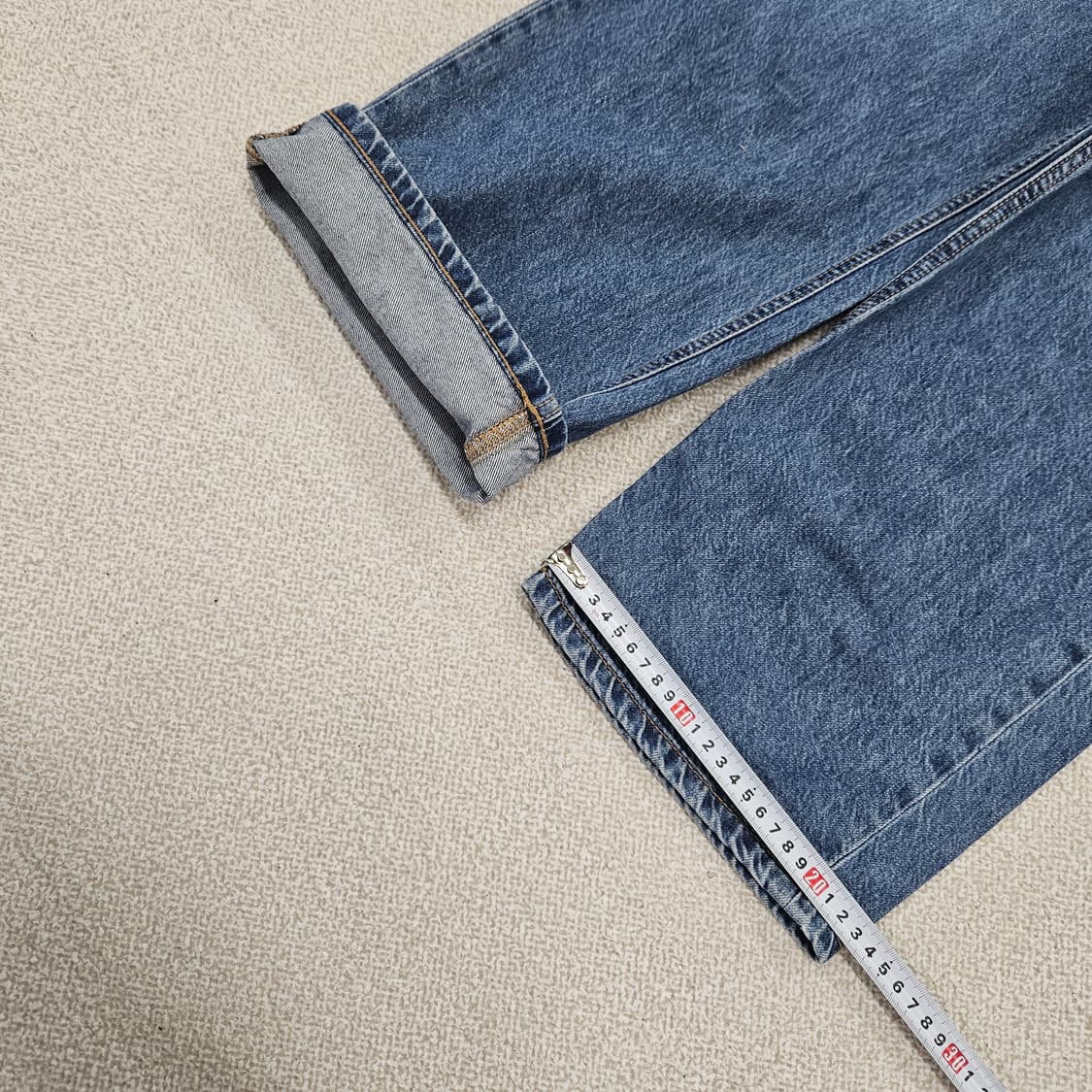 [75-95] 앳코너 와이드 핏 데님 청 팬츠 바지 1210J1 상품이미지8