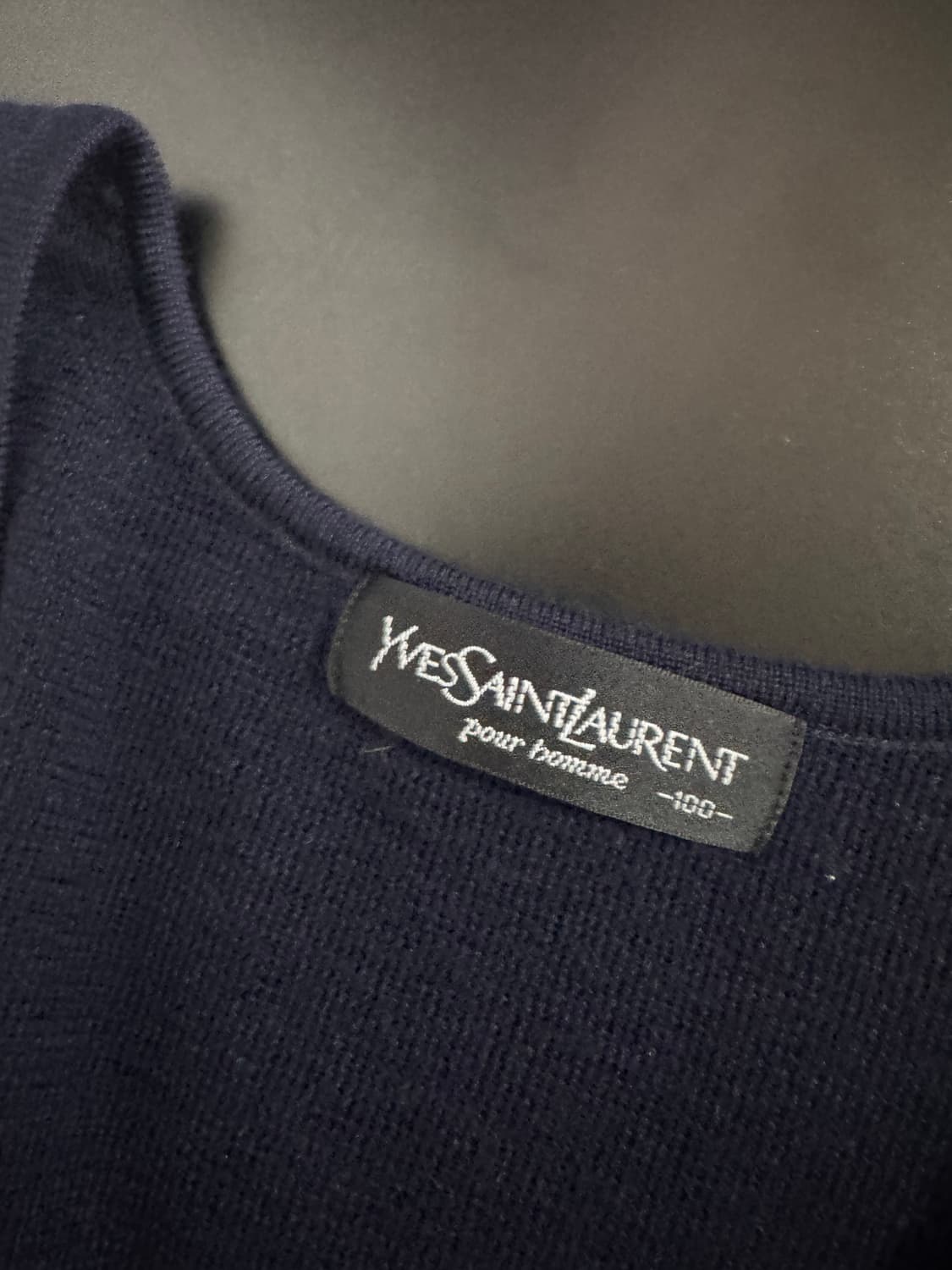 정품!! 여성 입생로랑 YSL 울 버튼 니트 베스트 L 상품이미지3