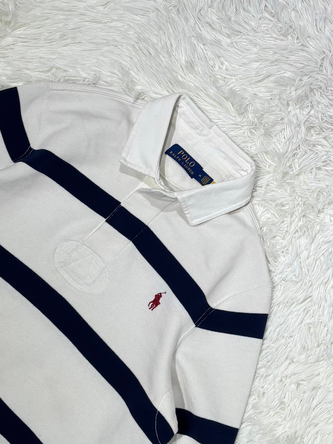 폴로랄프로렌 qr 레드포니 스트라이프 럭비티 상품이미지4
