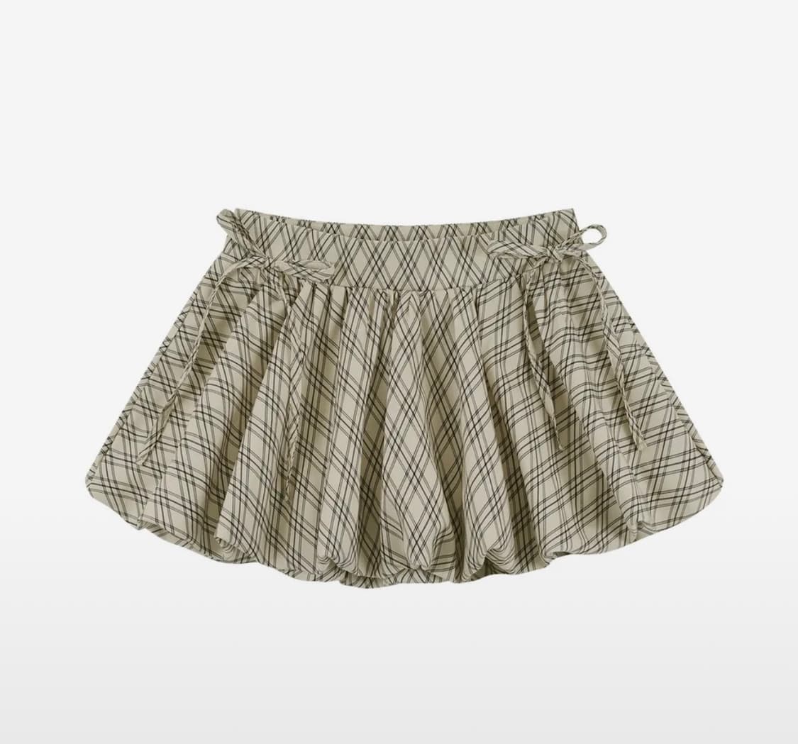 카시코 버블체크스커트 상품이미지1