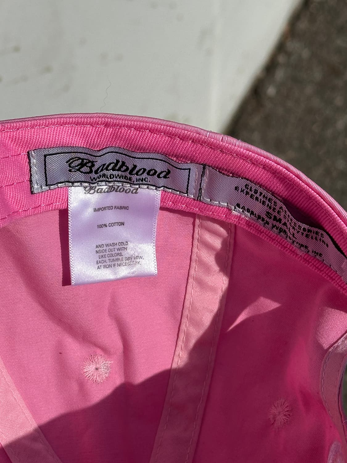 [M] 배드블러드 핑크 나일론 볼캡 모자 상품이미지6