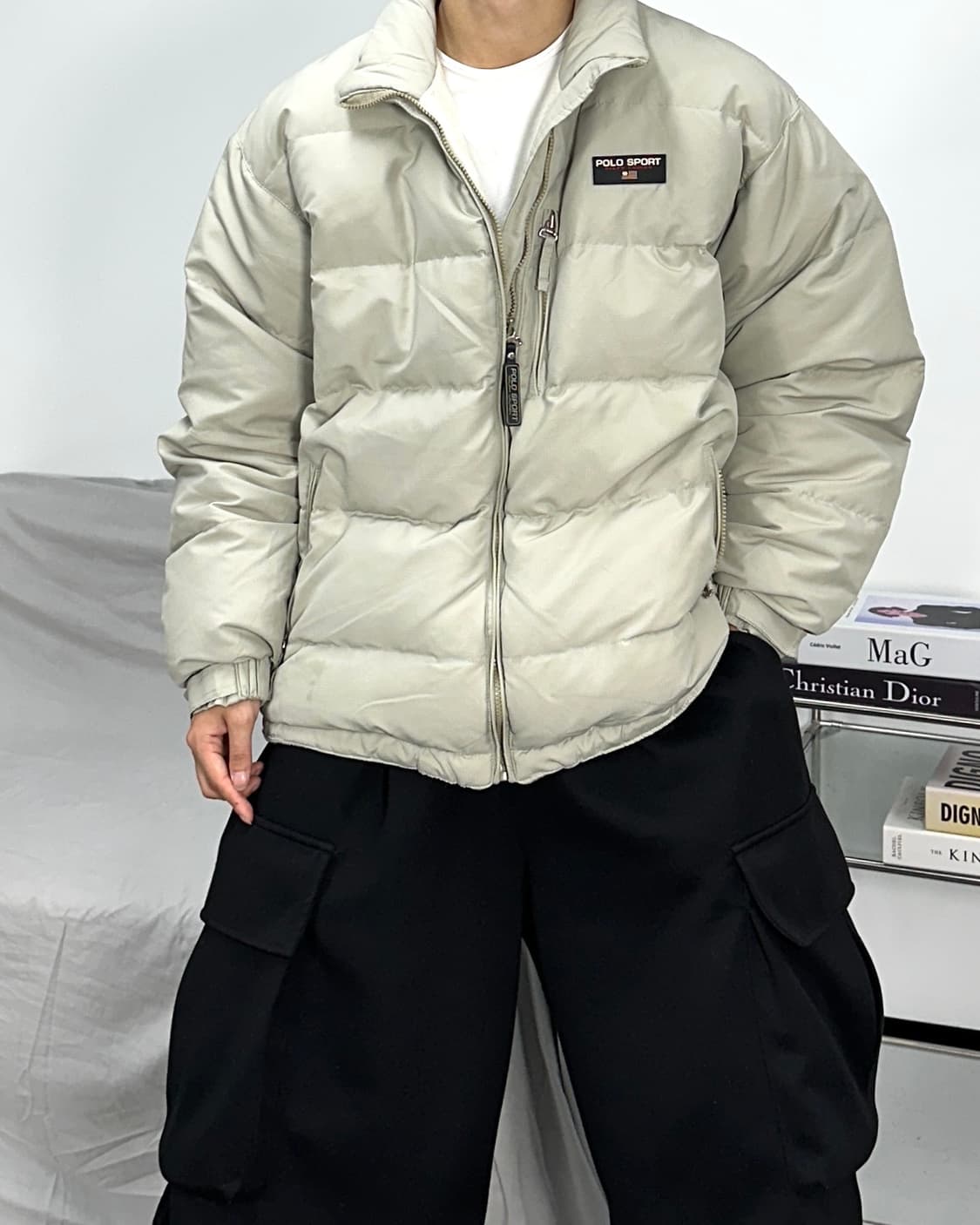 폴로 스포츠 90s 라이트 베이지 패딩 105 상품이미지3