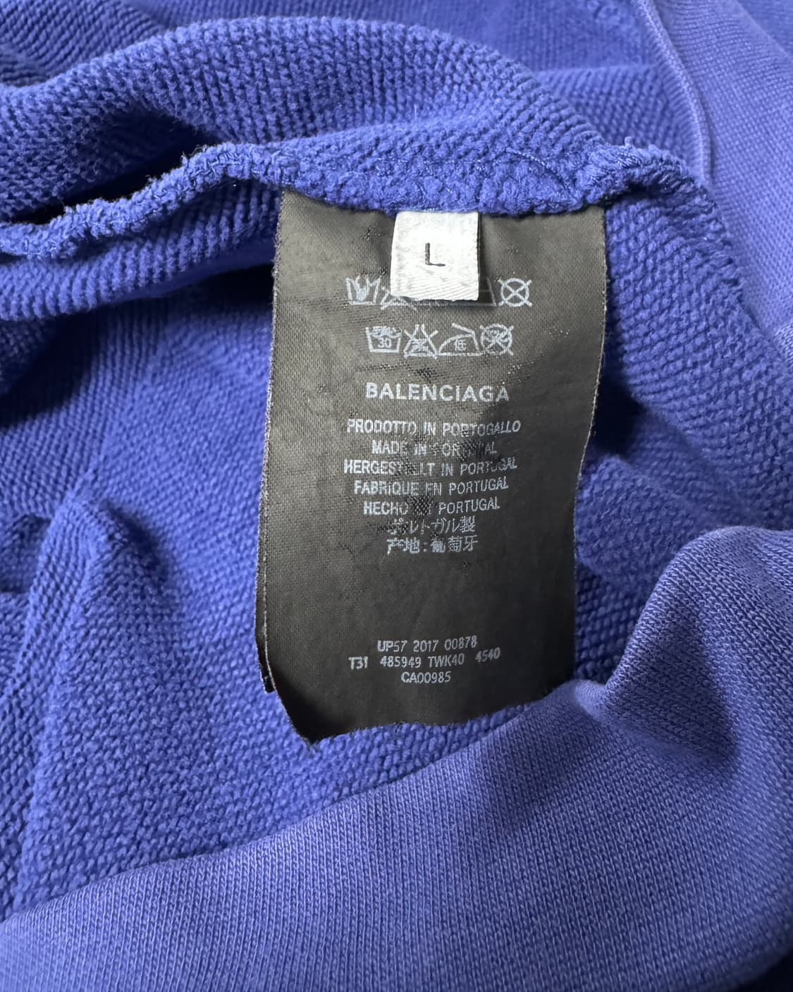 BALENCIAGA 발렌시아가 폴리티컬 캠페인 블루 후드 스웻셔츠 L 상품이미지7