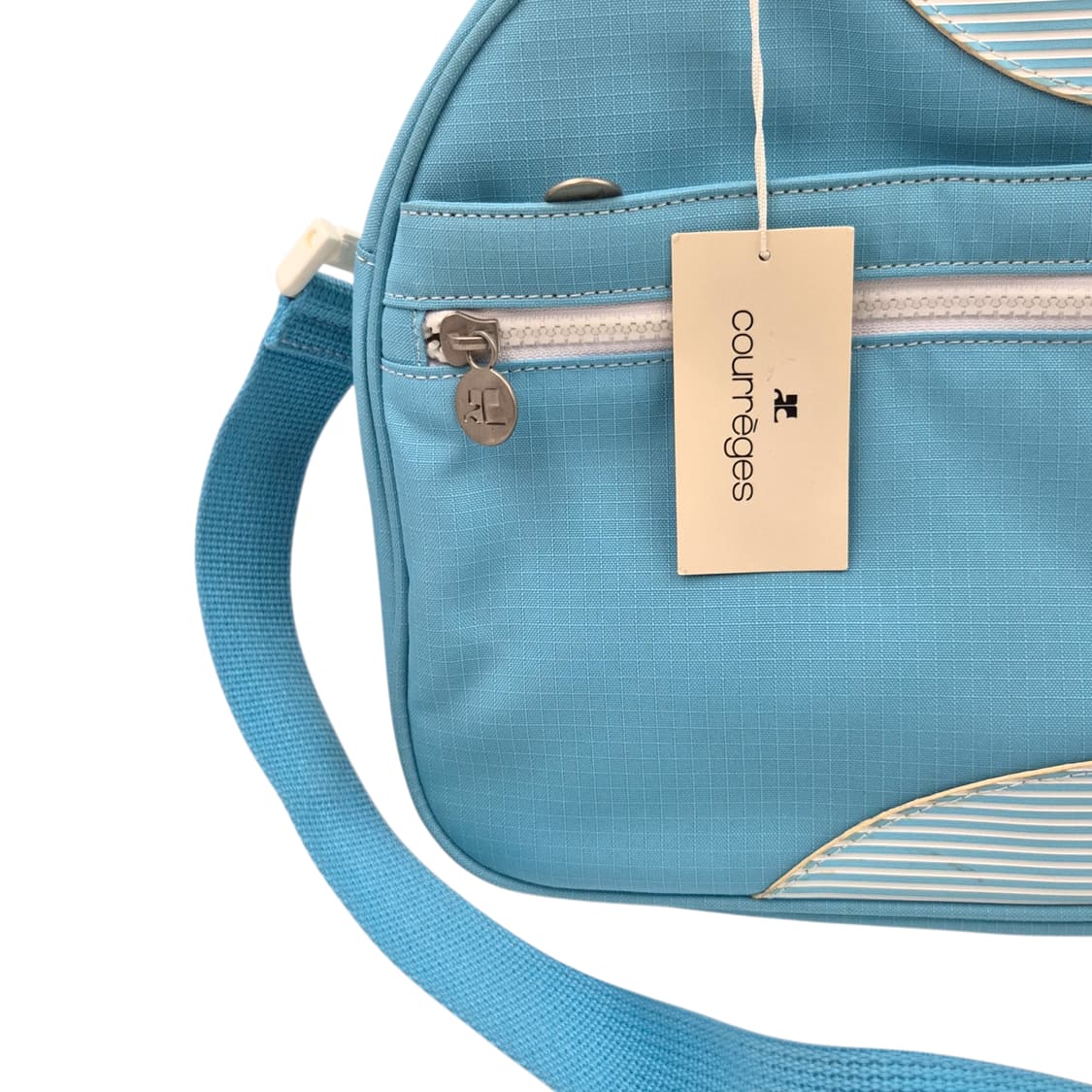 90s 꾸레쥬 스포티 나일론 스카이 3way 볼링백 상품이미지3