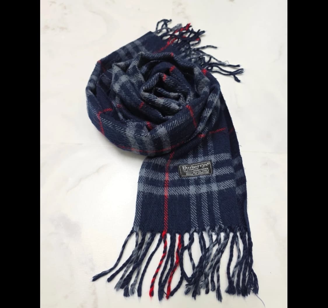 버버리 네이비 노바체크 램스울 머플러 상품이미지1