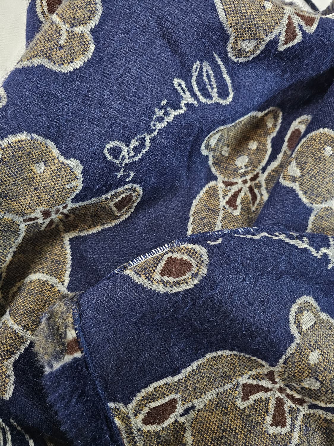 WHITE ITARIYARD 일본 빈티지 애니멀 패턴 테디베어 퍼 플리스 상품이미지10