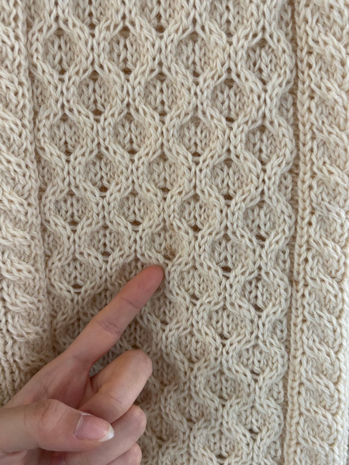 아란크래프트 베이지 피셔맨 울 니트 상품이미지6