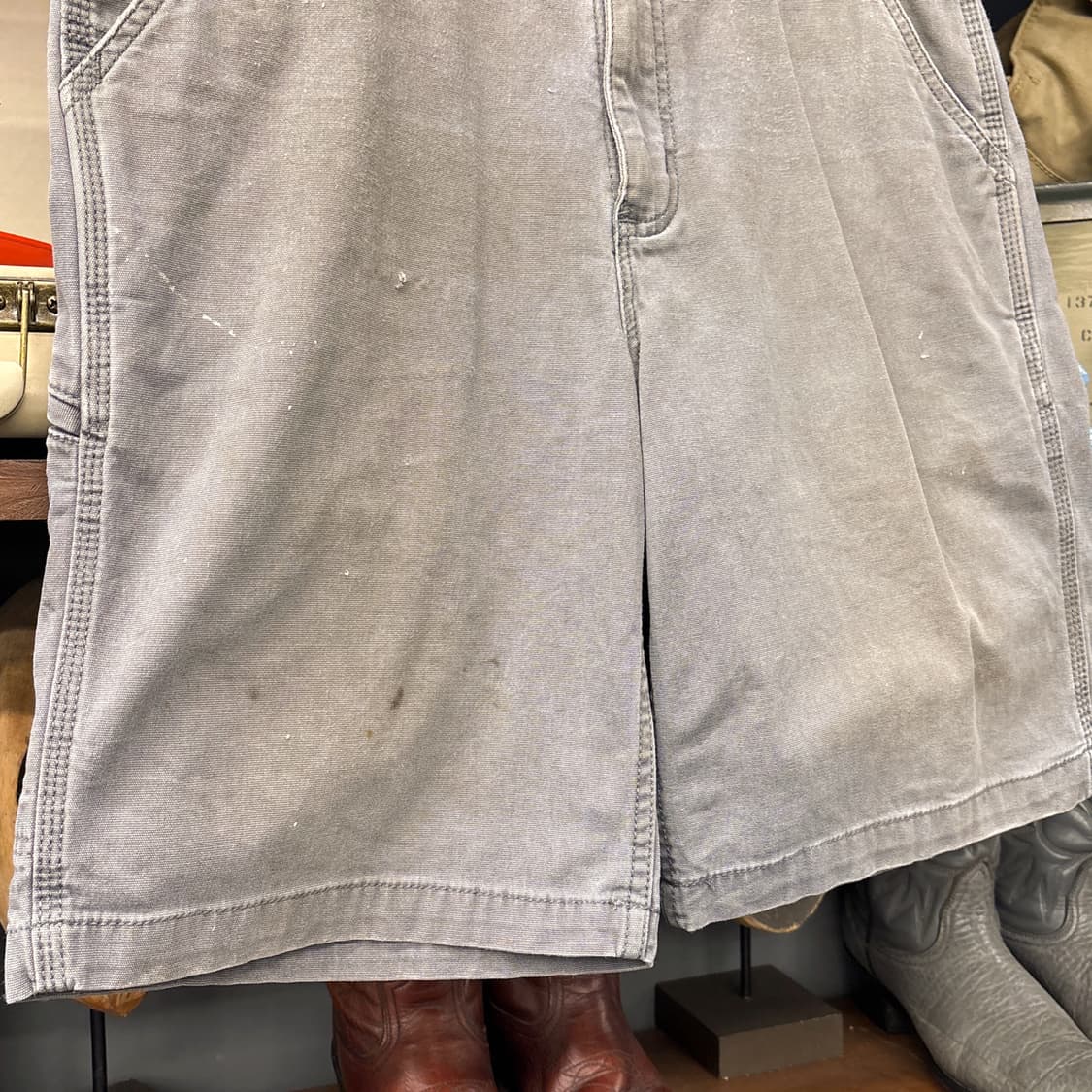 칼하트 덕캔버스 릴렉스핏 페이디드 카펜터 하프팬츠 N1259 상품이미지4