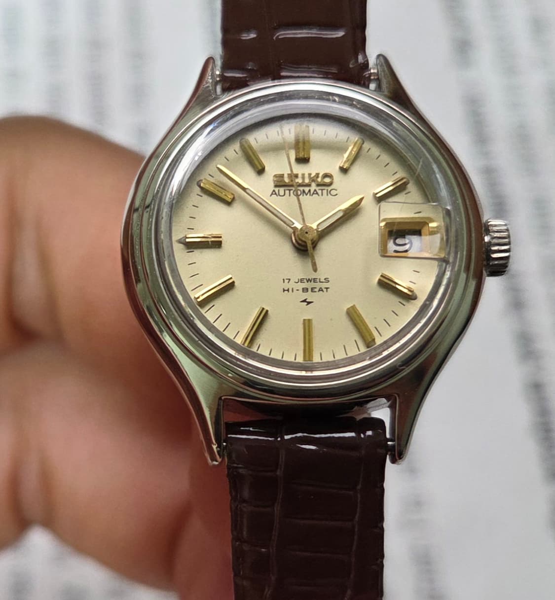 레어] 빈티지 세이코 고진동 하이비트 샴골판 여성용 오토매틱  상품이미지7