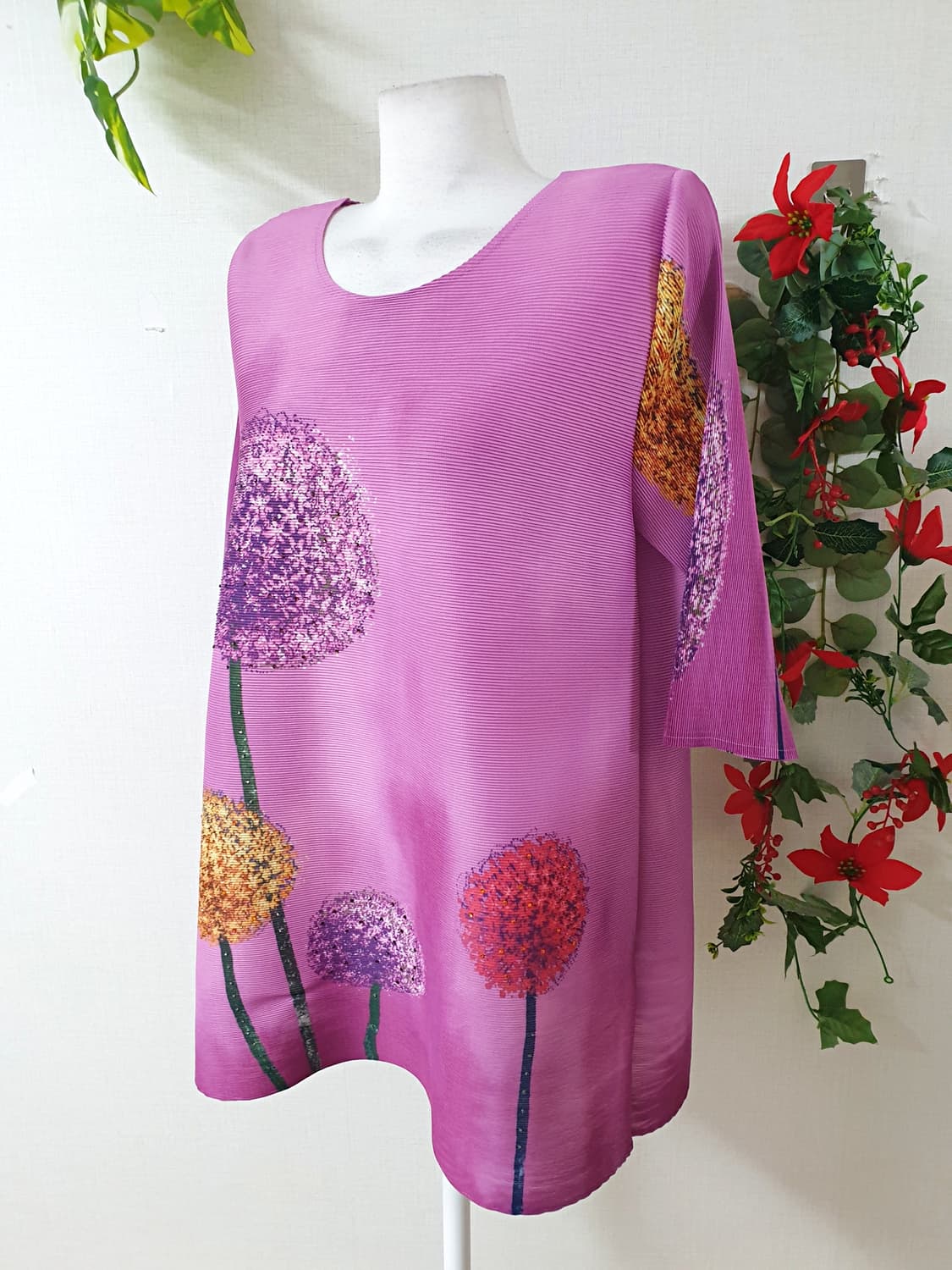 Rizzi 21SS 플리츠 주름 블라우스 77 라벤더  상품이미지6