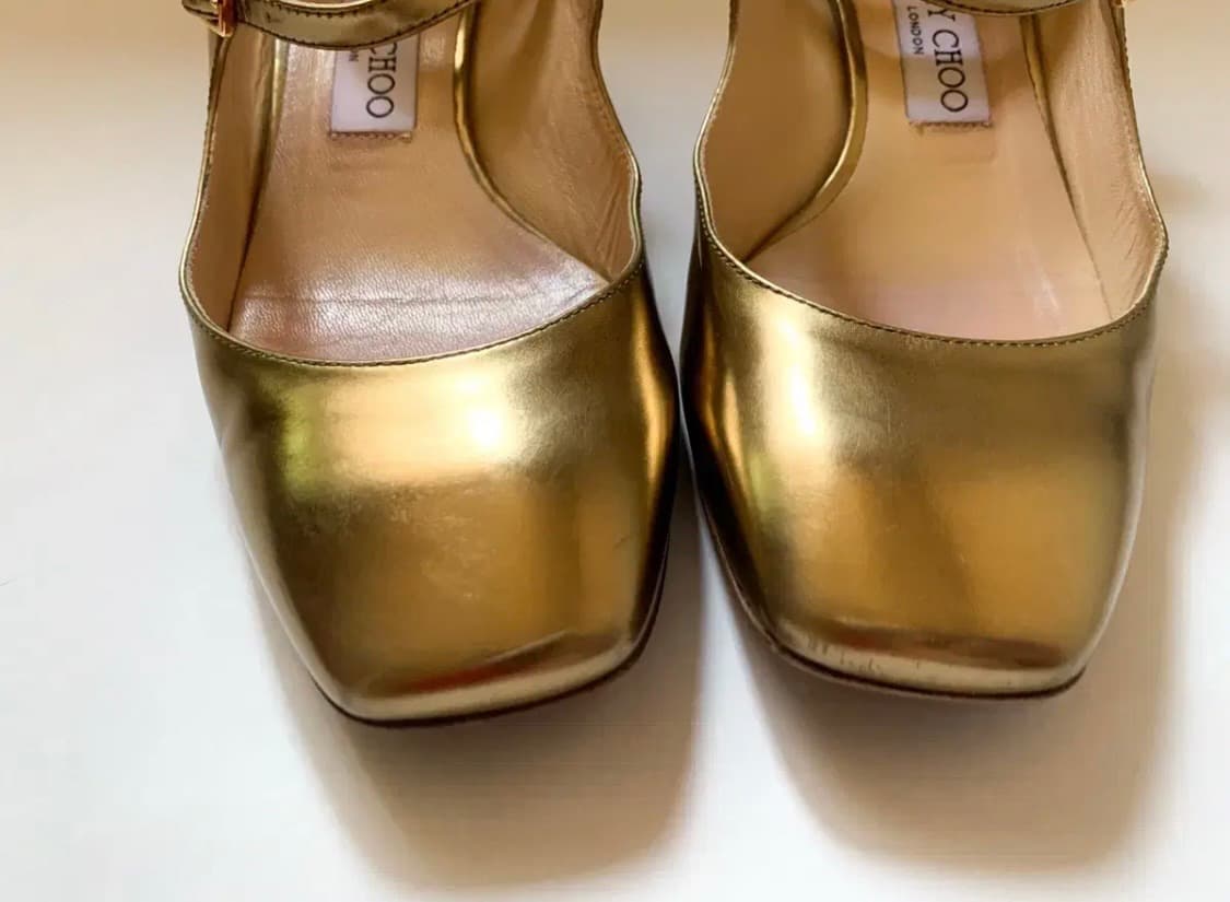 [EU37] 지미추 WILBUR 메탈릭 골드 메리제인 슈즈 상품이미지3