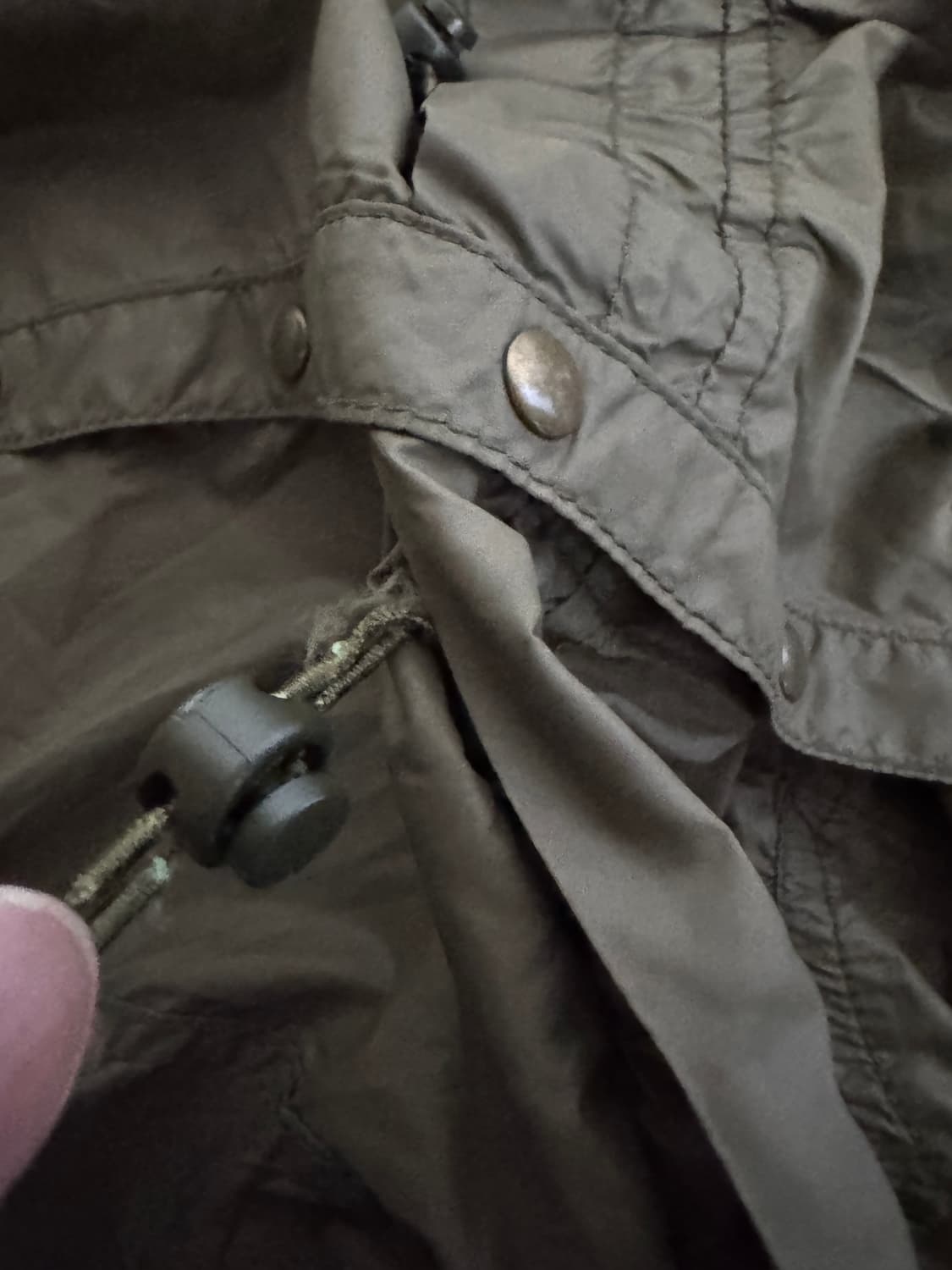 여성 일본빈티지 버튼 후드 야상 자켓 S 카키 상품이미지3