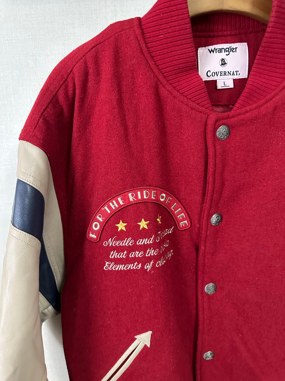 랭글러 x 커버낫 바시티 자켓 L 상품이미지4