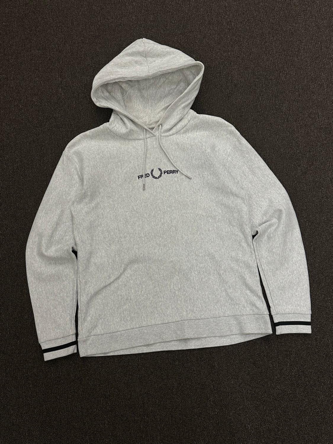 OS)프레드 페리 빈티지 로고 자수 플리스 후디 상품이미지1