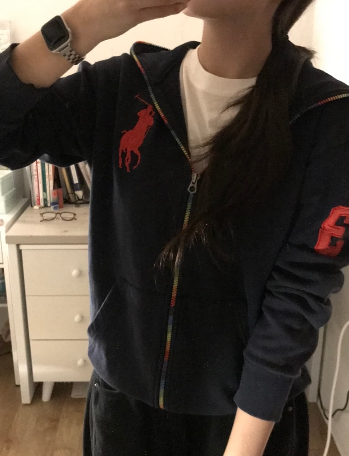 폴로 빅포니 후드집업 네이비 M 상품이미지2