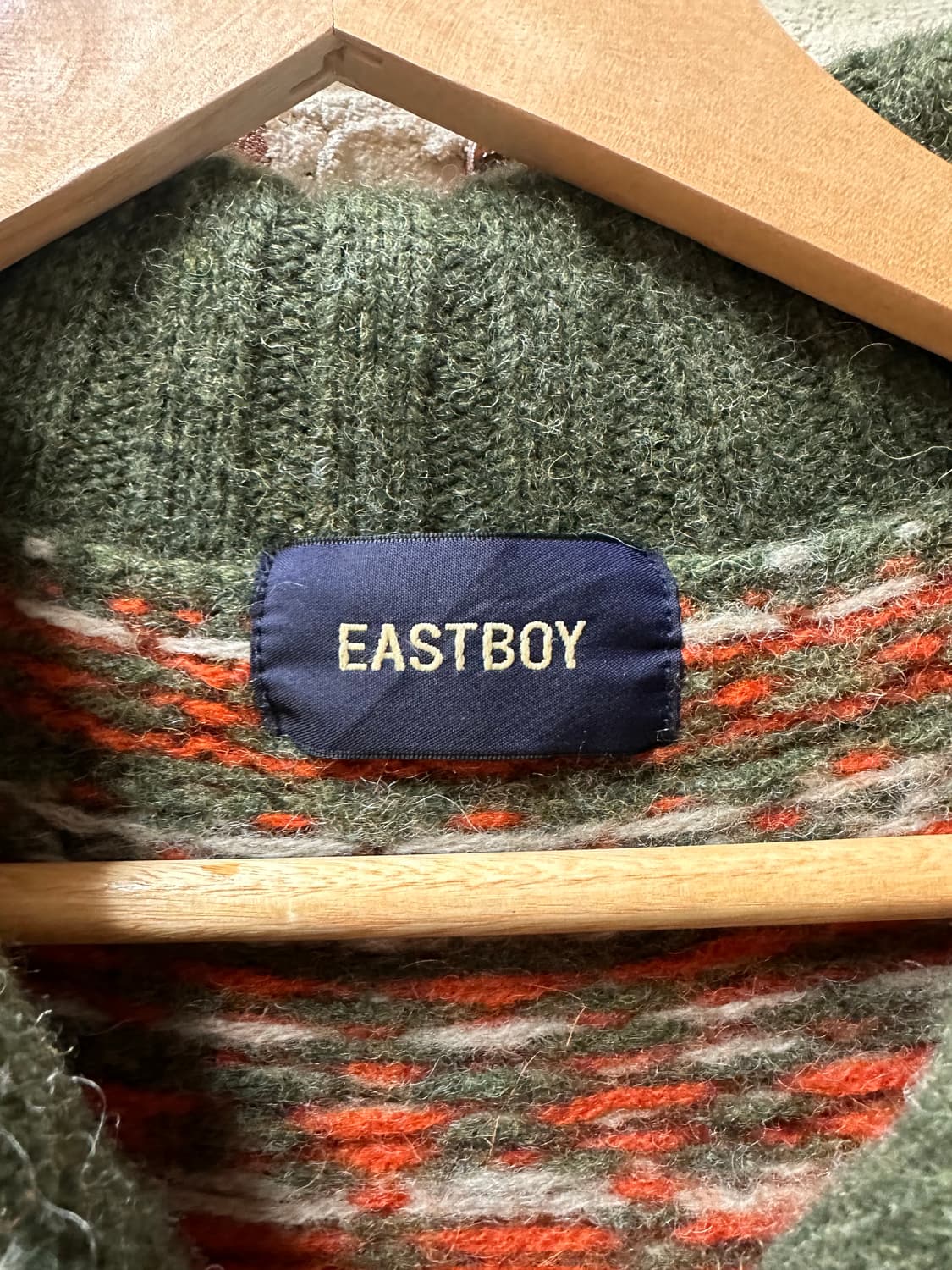 (OS)이스트보이 노르딕 울 니트 집업 상품이미지3