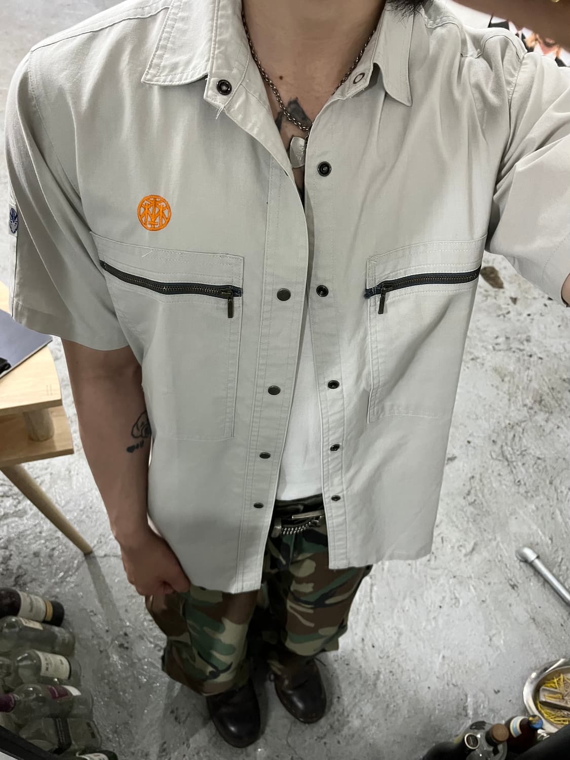 Asahicho work half shirt 상품이미지3