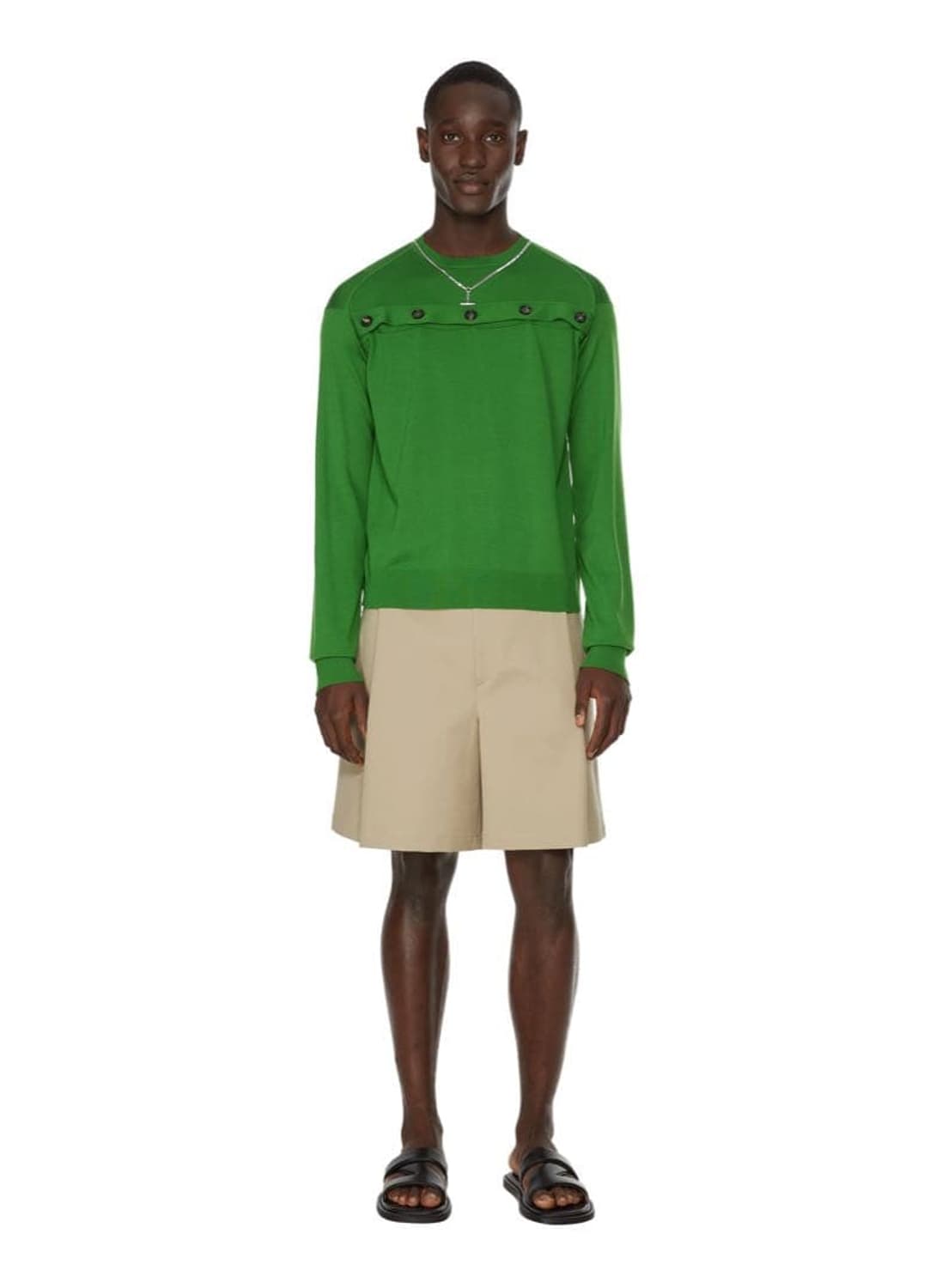 보테가 베네타 오픈 버튼 니트 브라운 상품이미지5