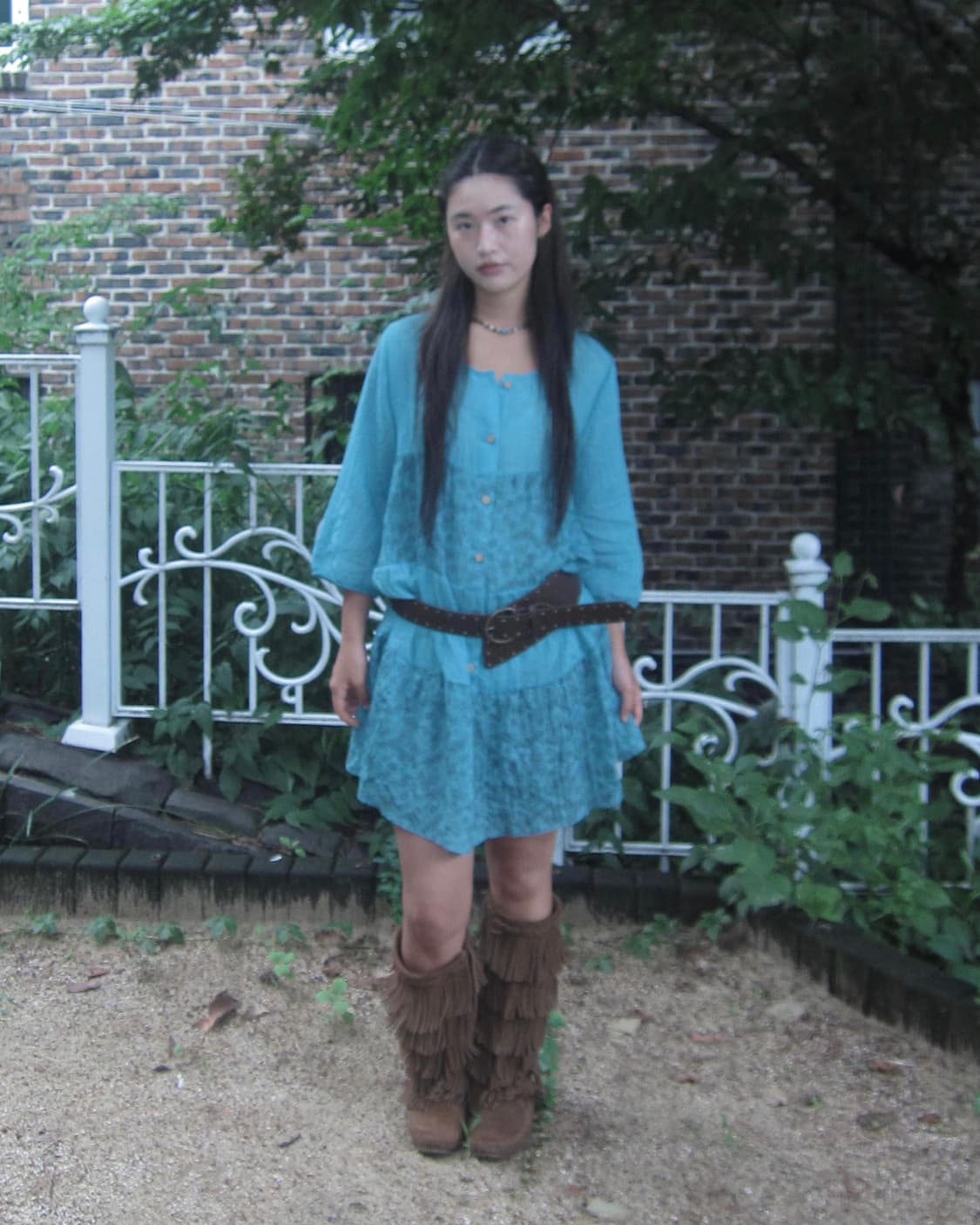 vintage blue flower ops 상품이미지6