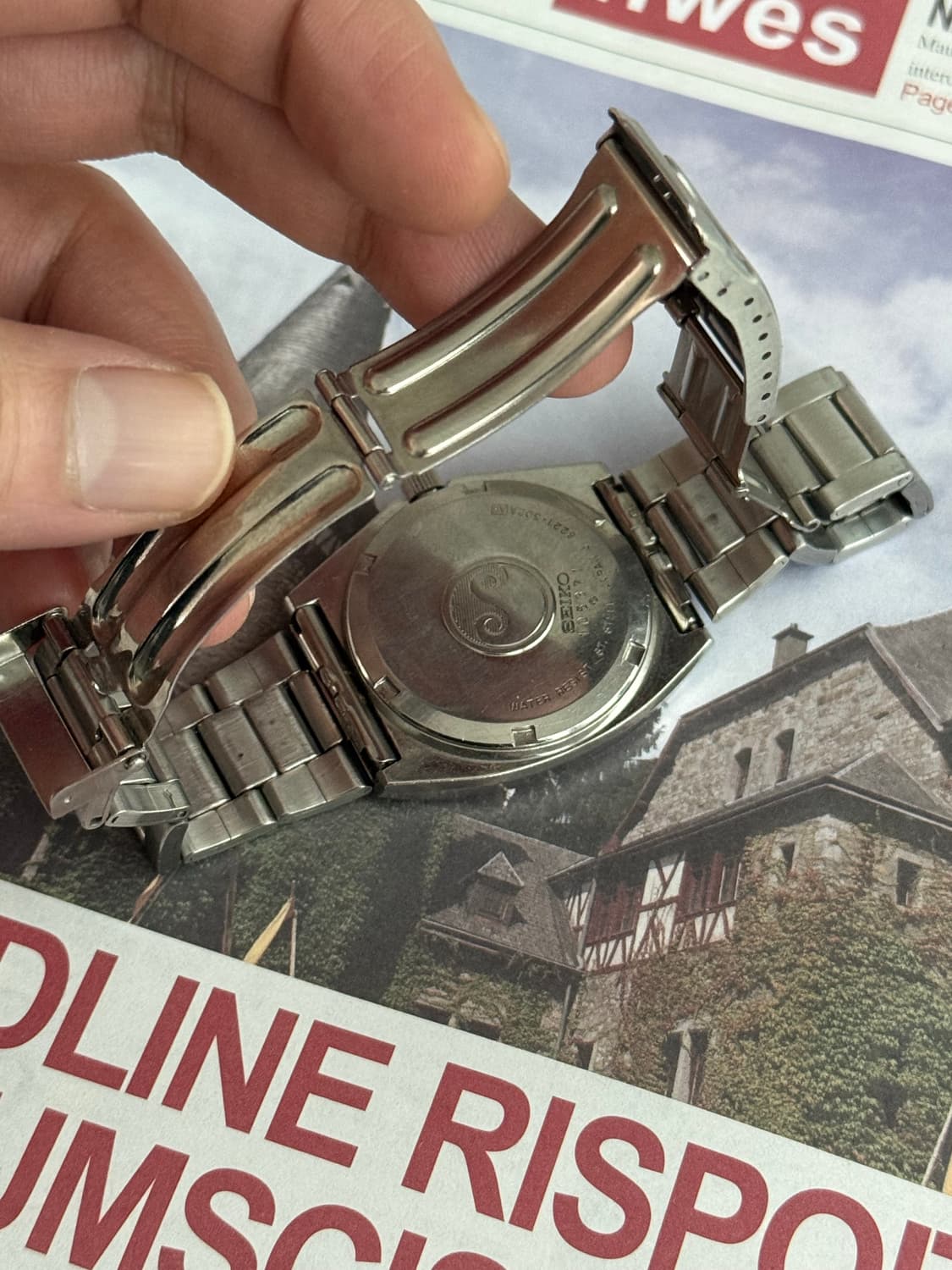 세이코 Seiko 쿼츠 실버웨이브 스퀘어 데이데이트 상품이미지3