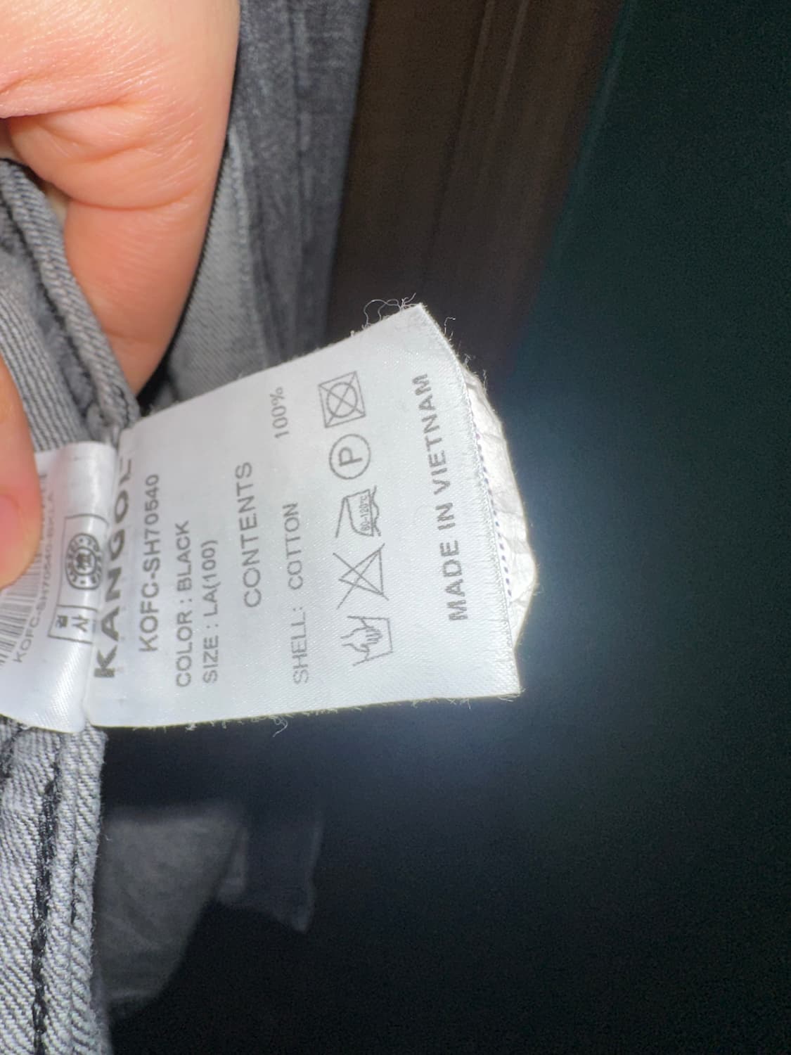 캉골 캠퍼스 흑청 검정 데님 셔츠 7054 상품이미지5